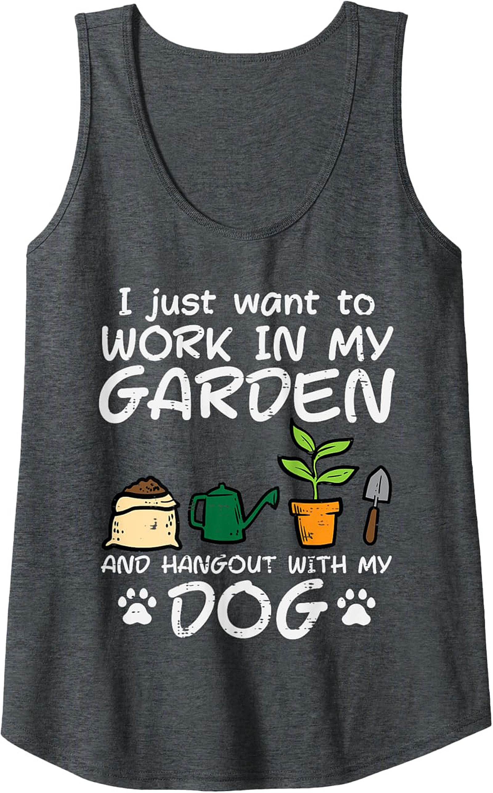 Gardening Dog Tank Top Funny Plant Lover Unisex Sleeveless
