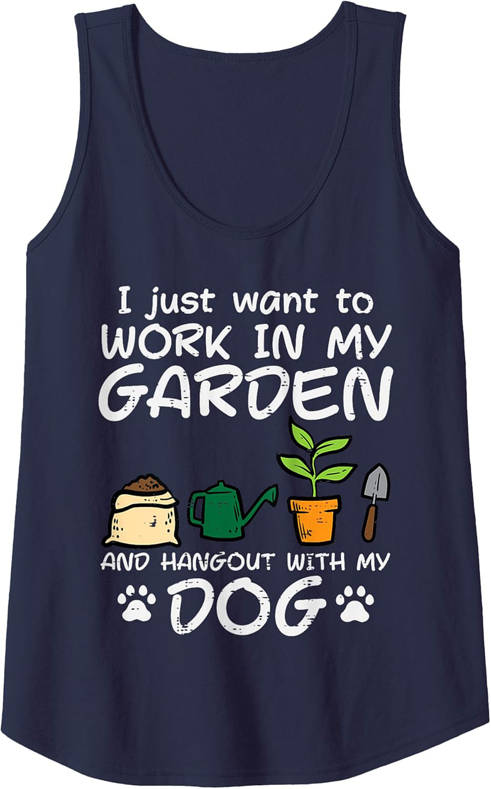 Gardening Dog Tank Top Funny Plant Lover Unisex Sleeveless