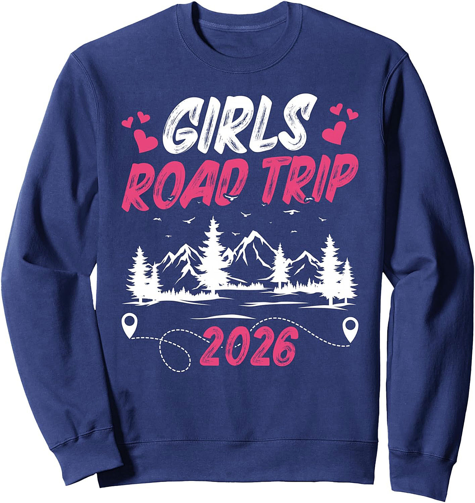 Girls Road Trip 2026 Crewneck Sweatshirt Group Gift