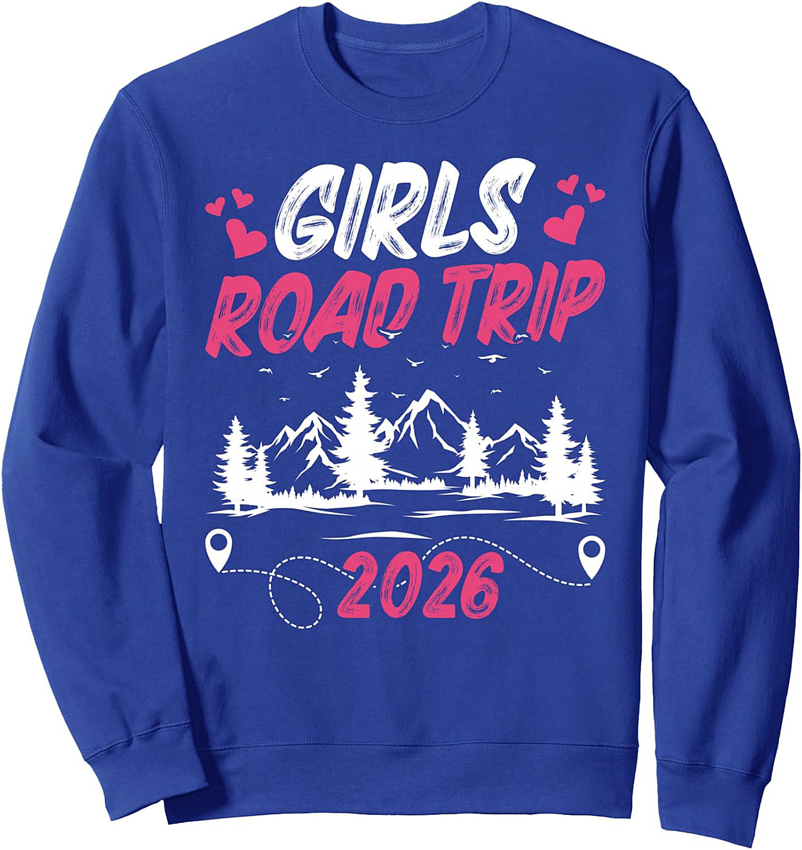 Girls Road Trip 2026 Crewneck Sweatshirt Group Gift