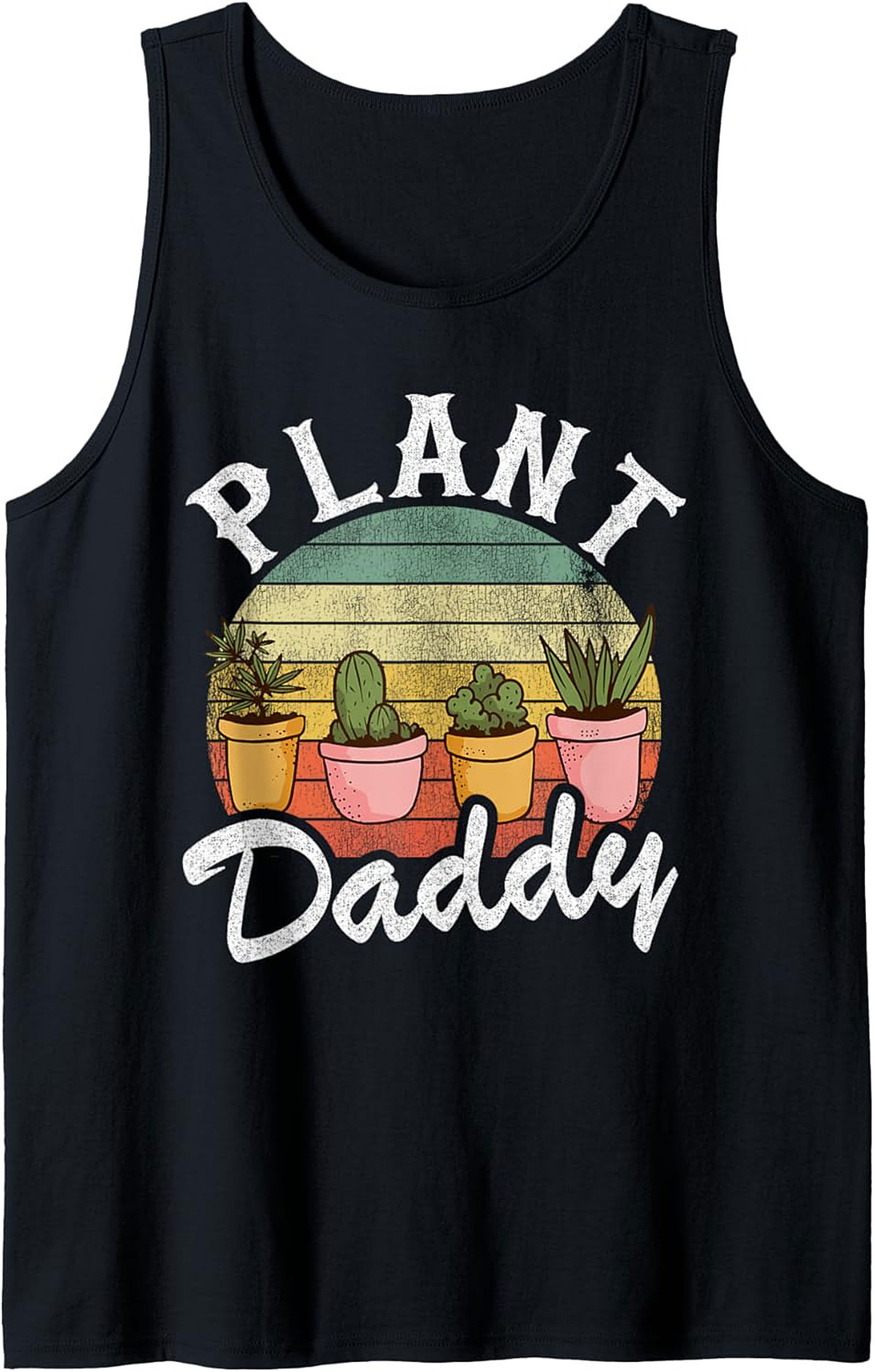 Plant Daddy Tank Top |Vintage Succulent Sleeveless Shirt