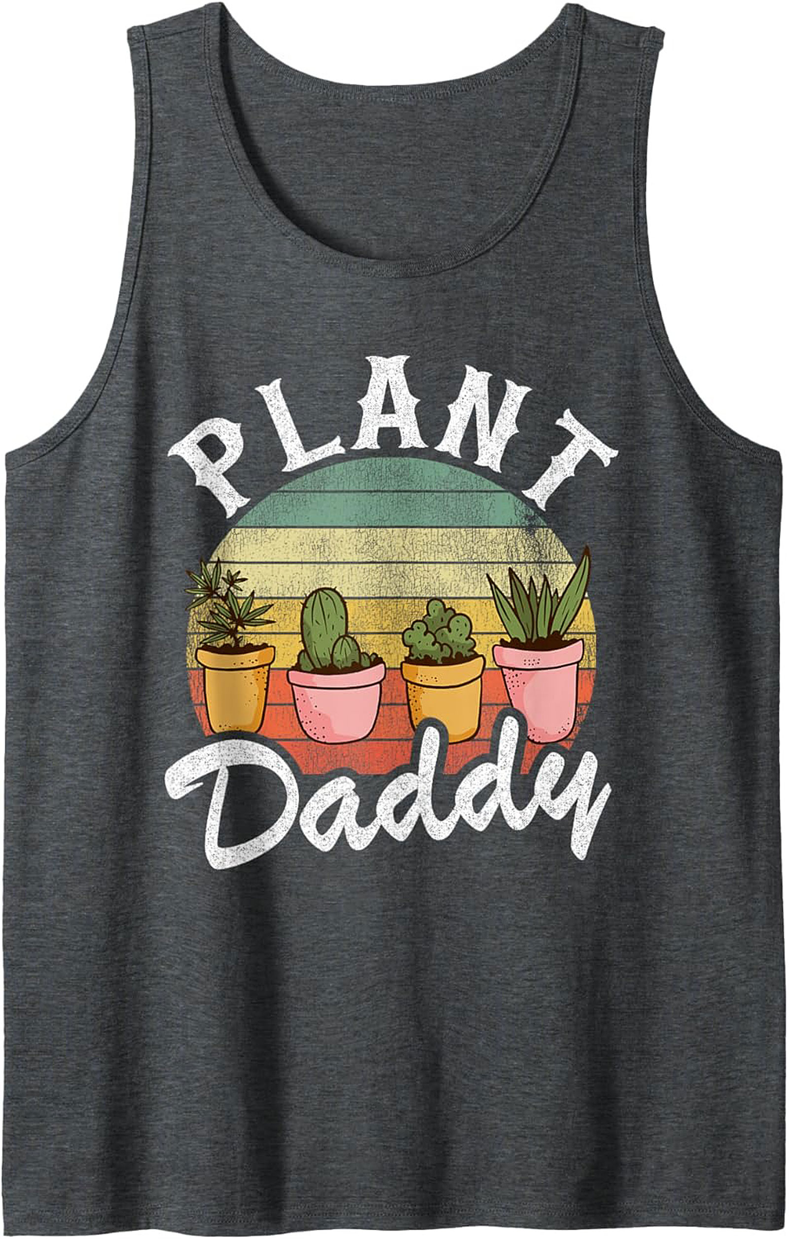 Plant Daddy Tank Top |Vintage Succulent Sleeveless Shirt