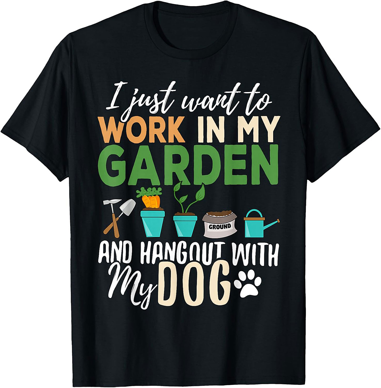 Funny Gardener Dog T-shirt – Garden & Dog Lover Tee