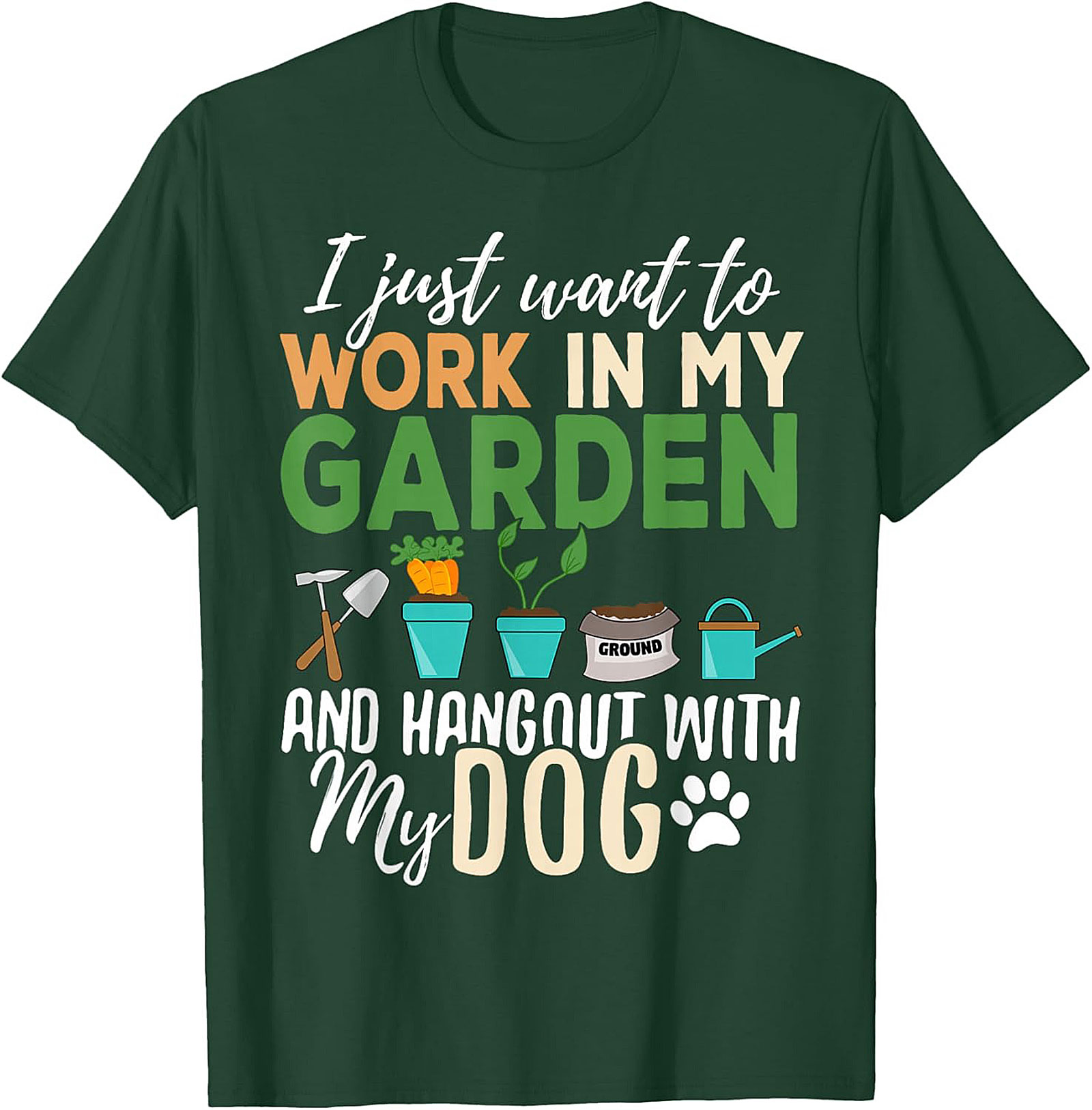 Funny Gardener Dog T-shirt – Garden & Dog Lover Tee