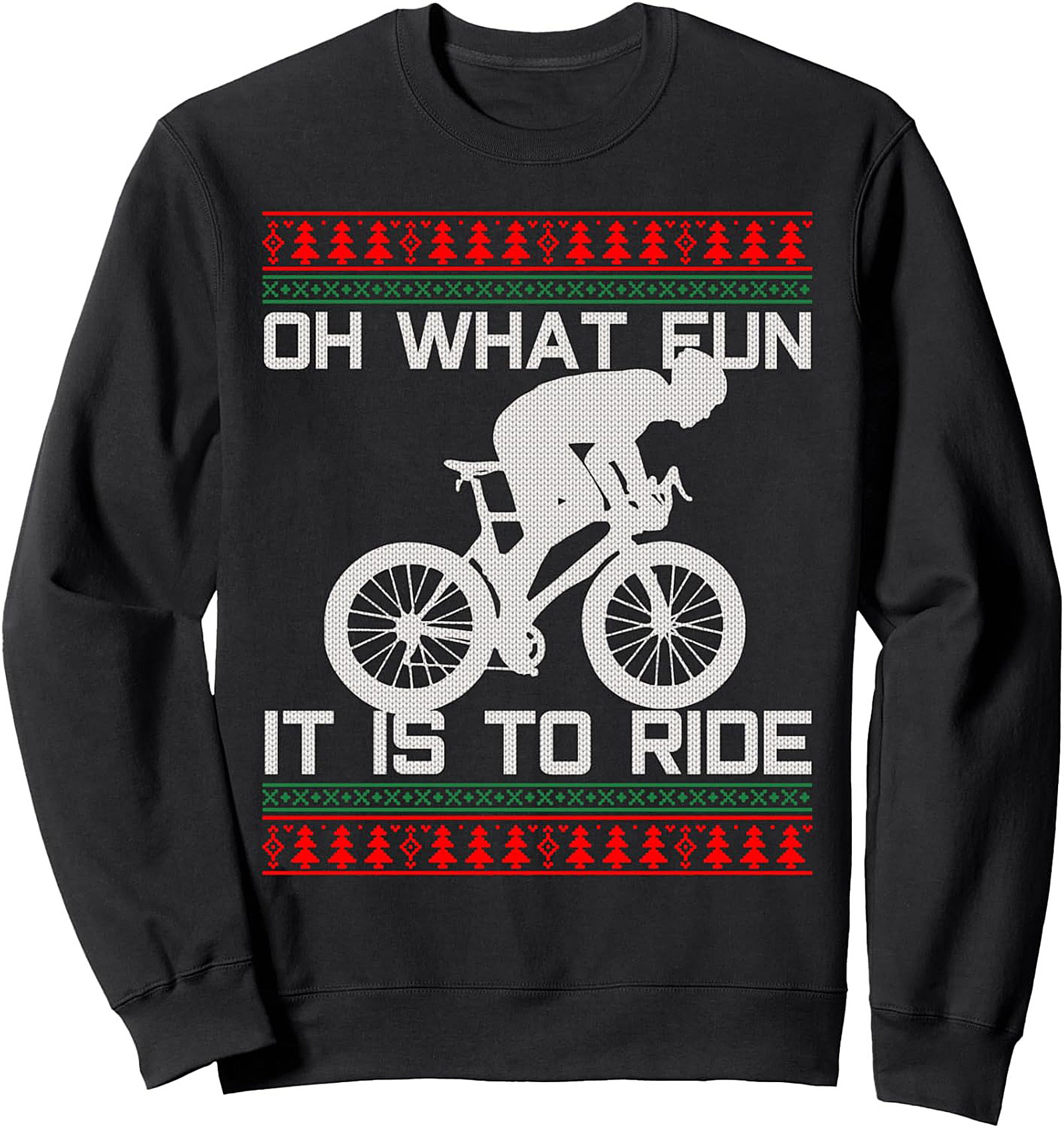 Cyclist Ugly Christmas Sweatshirt | Crewneck Pullover Gift