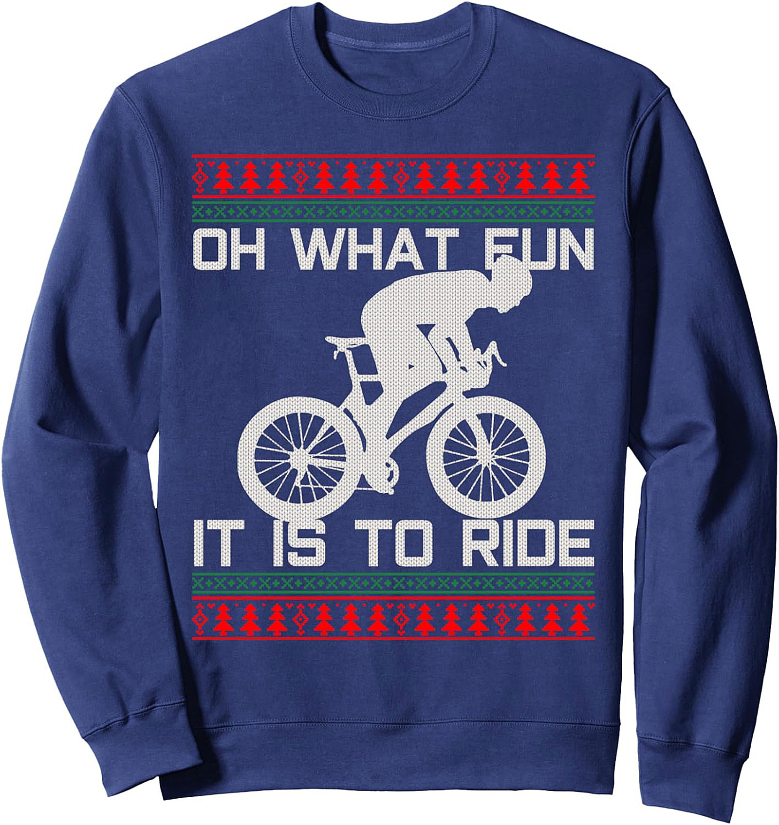 Cyclist Ugly Christmas Sweatshirt | Crewneck Pullover Gift