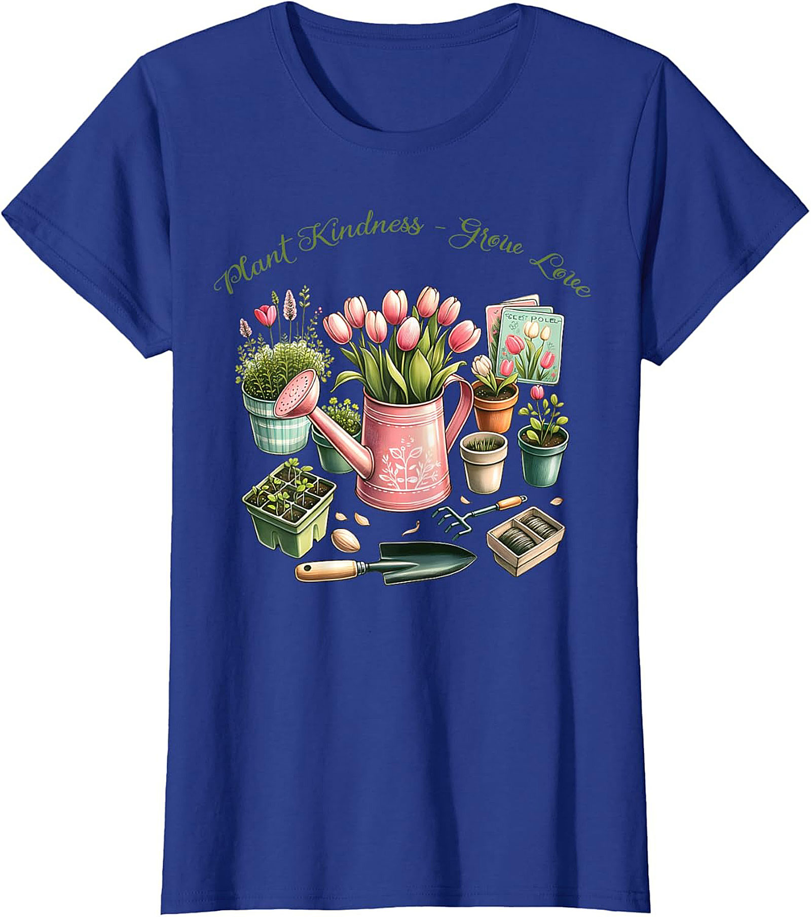 Plant Kindness Grow Love Gardening T-shirt Floral Tee Gift