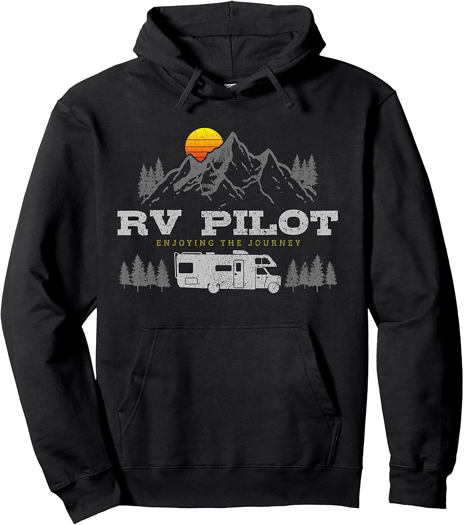 RV Pilot Pullover Hoodie Vintage Camping & Road Trip Gift