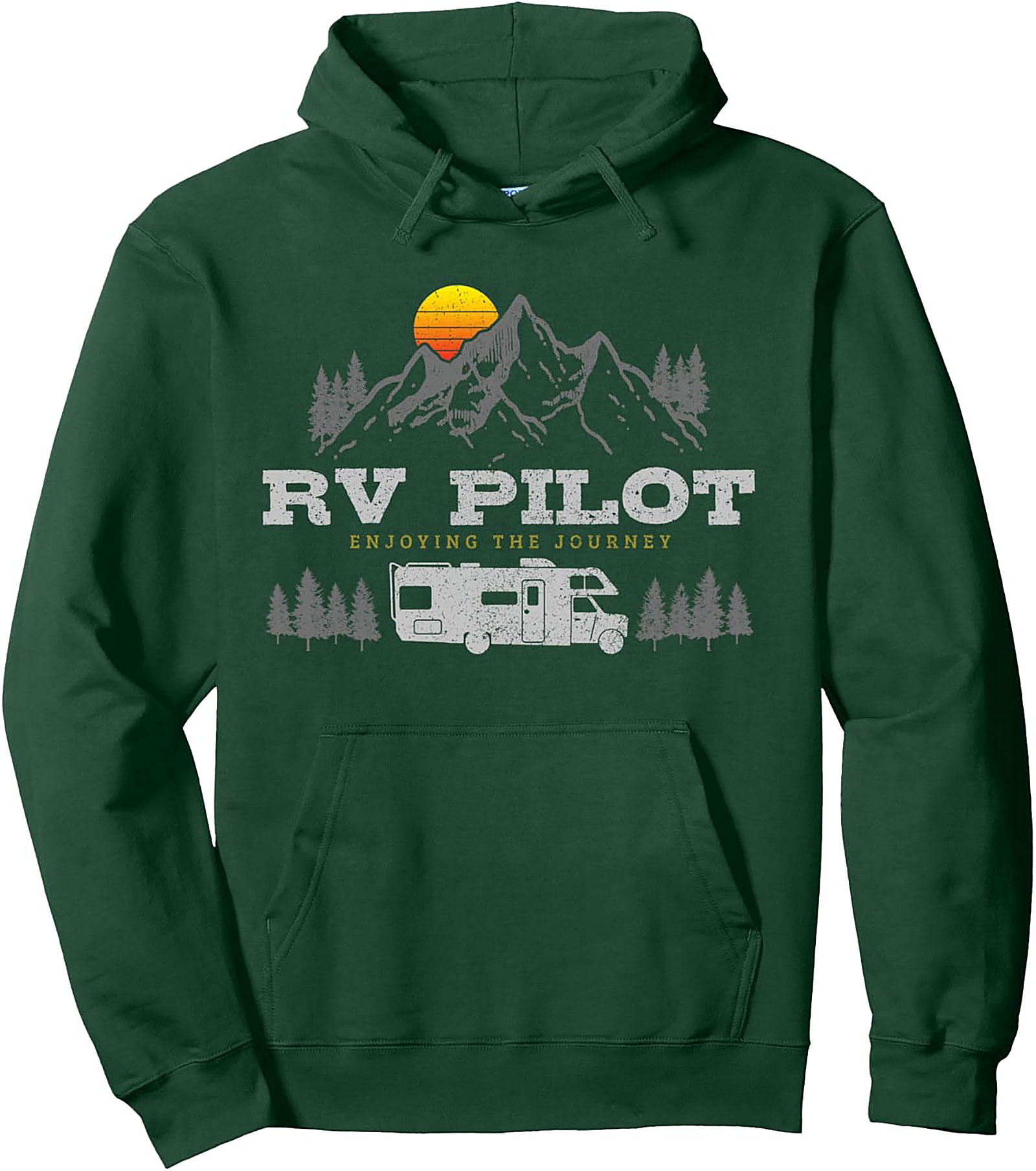 RV Pilot Pullover Hoodie Vintage Camping & Road Trip Gift