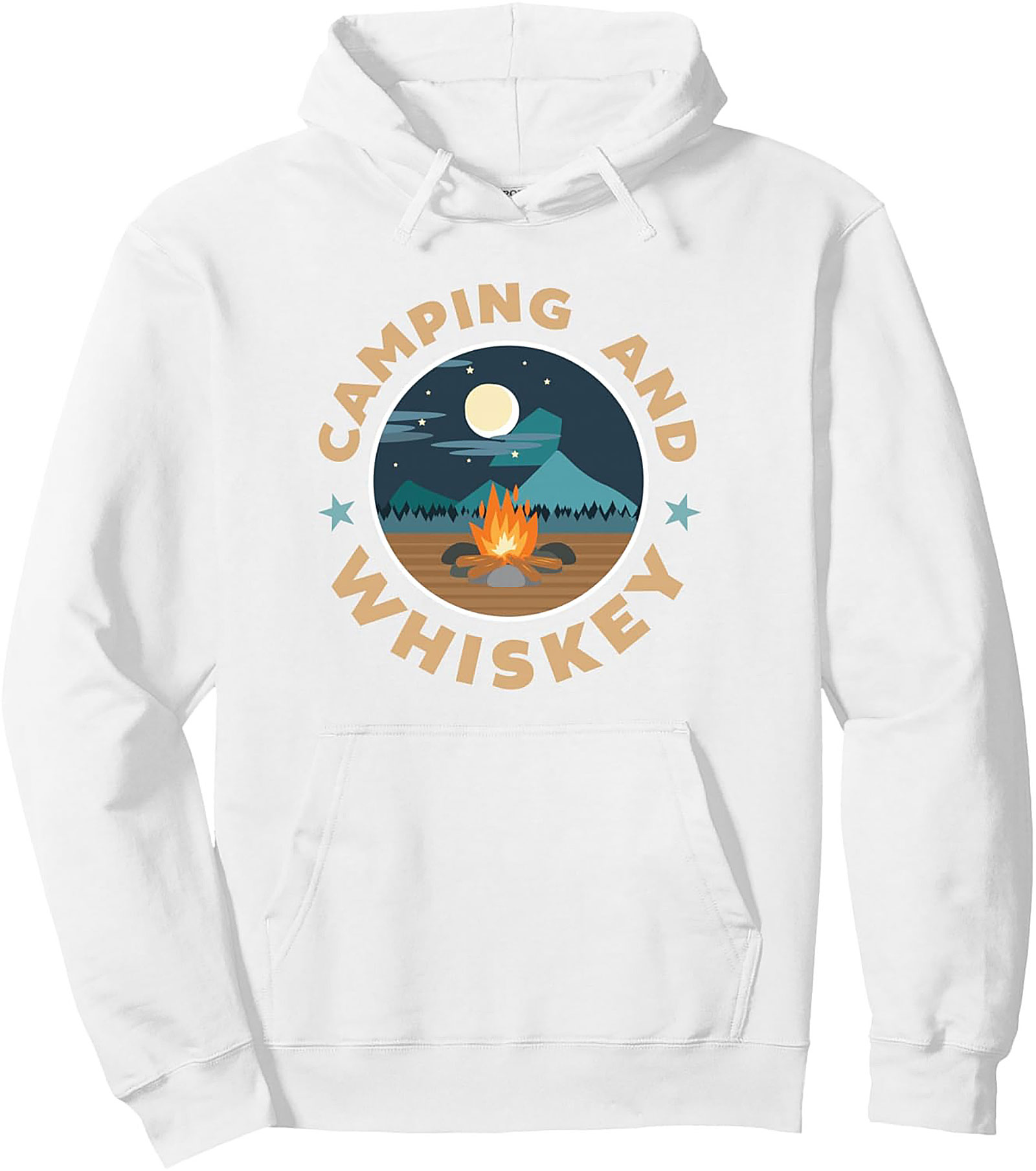 Camping and Whiskey Pullover Hoodie Cozy Graphic Gift
