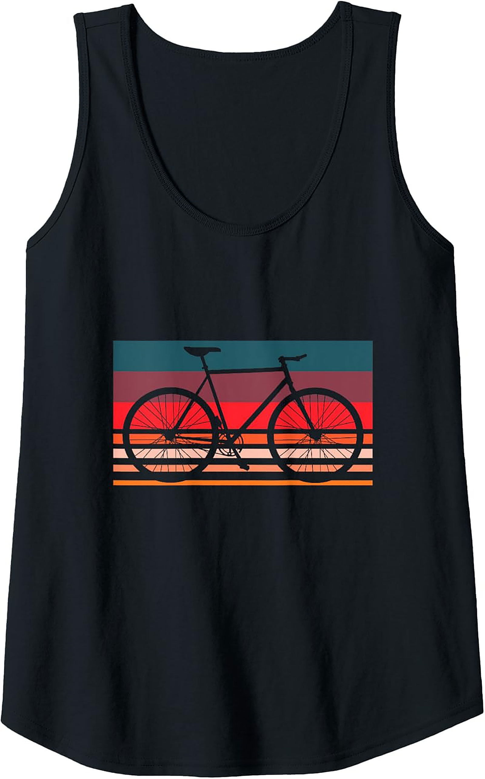 Retro Sunset Cycling Tank Top | Vintage Graphic Sleeveless Shirt