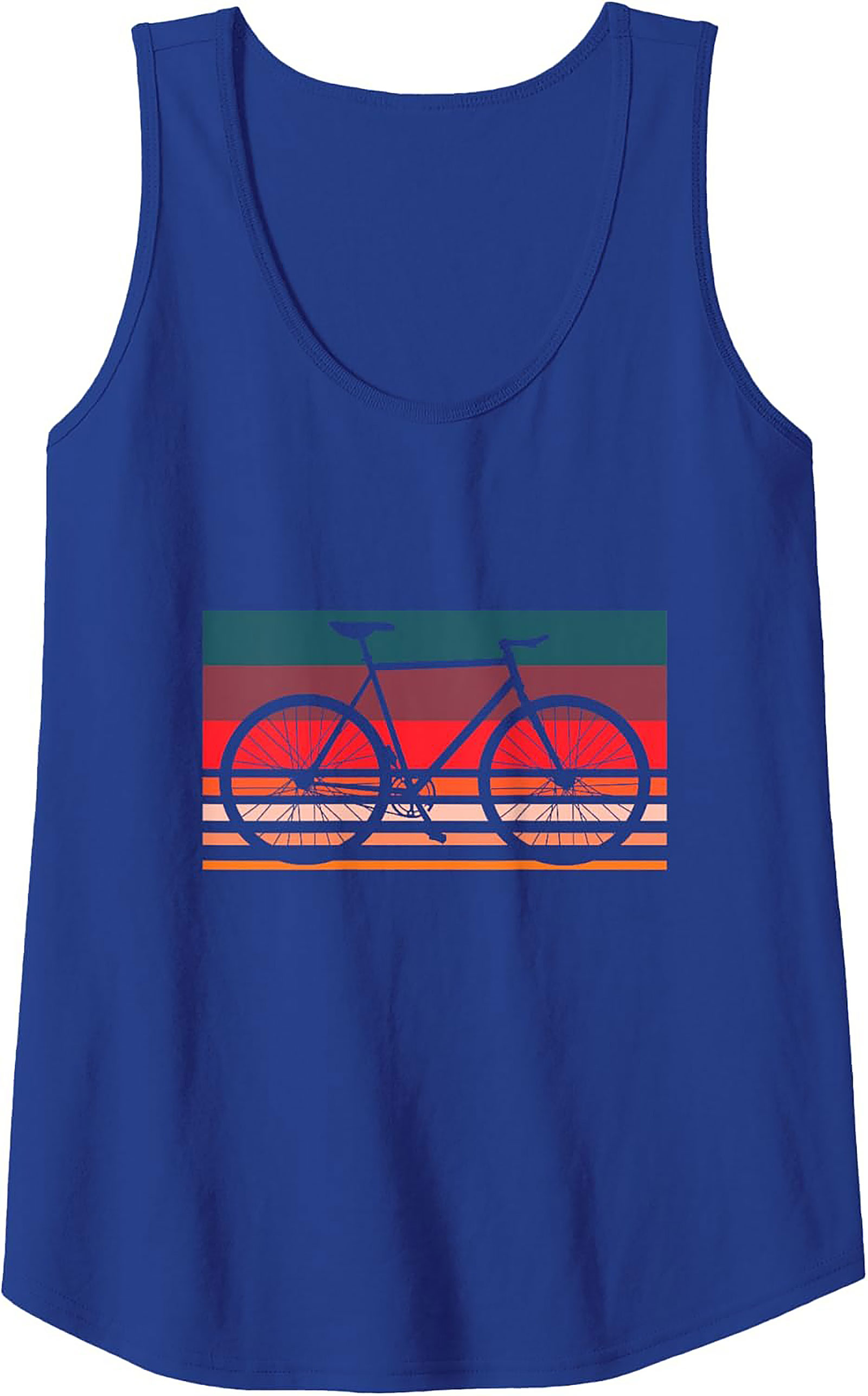Retro Sunset Cycling Tank Top | Vintage Graphic Sleeveless Shirt