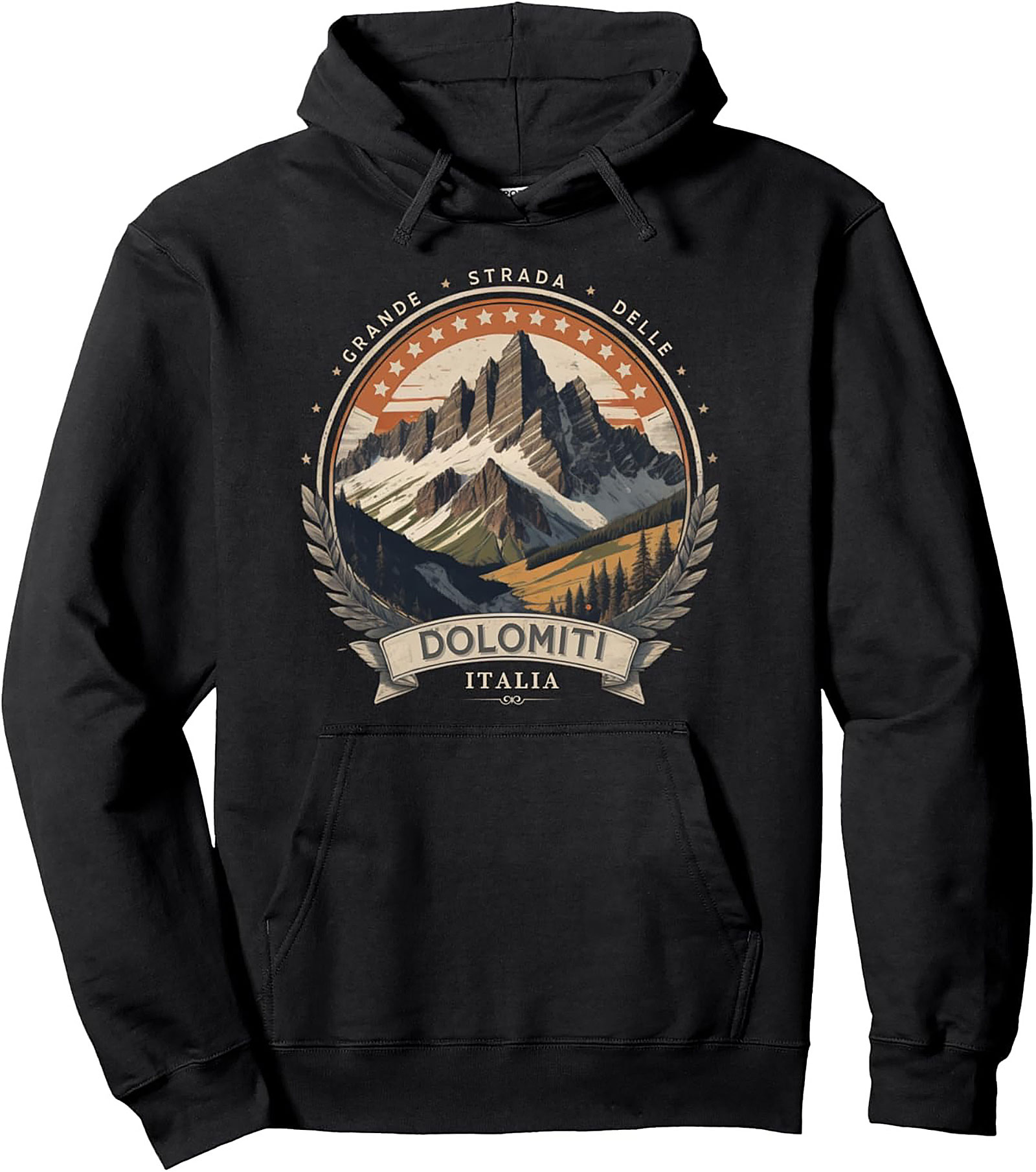  Dolomites Pullover Hoodie Vintage Italian Alps Graphic