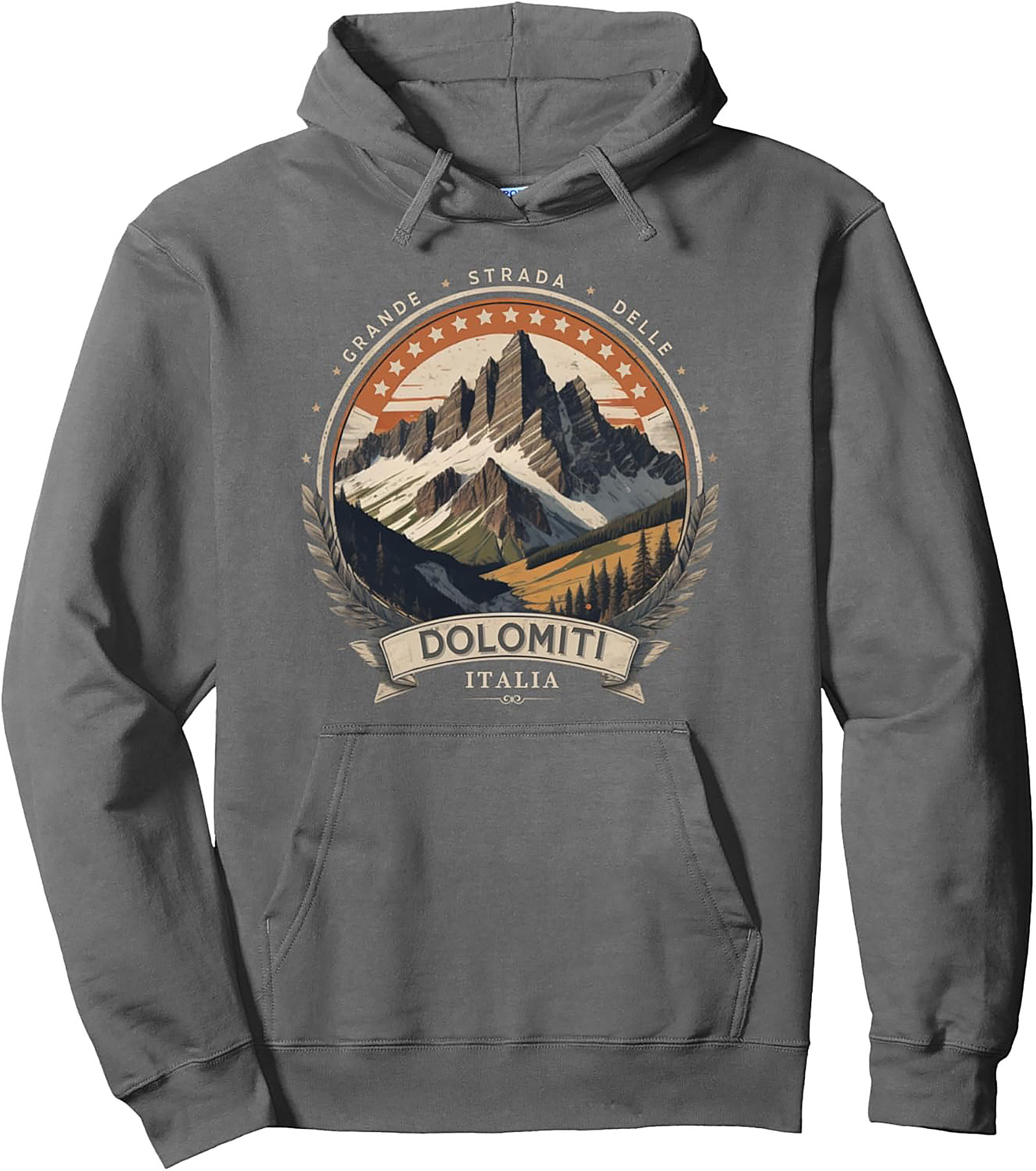 Dolomites Pullover Hoodie Vintage Italian Alps Graphic