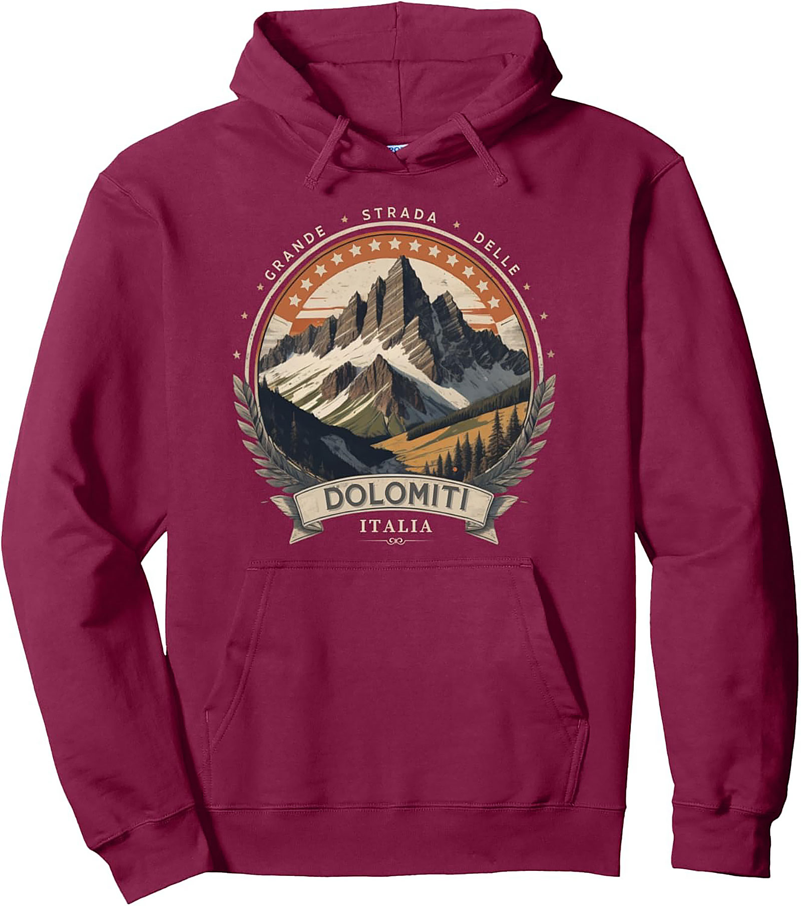  Dolomites Pullover Hoodie Vintage Italian Alps Graphic