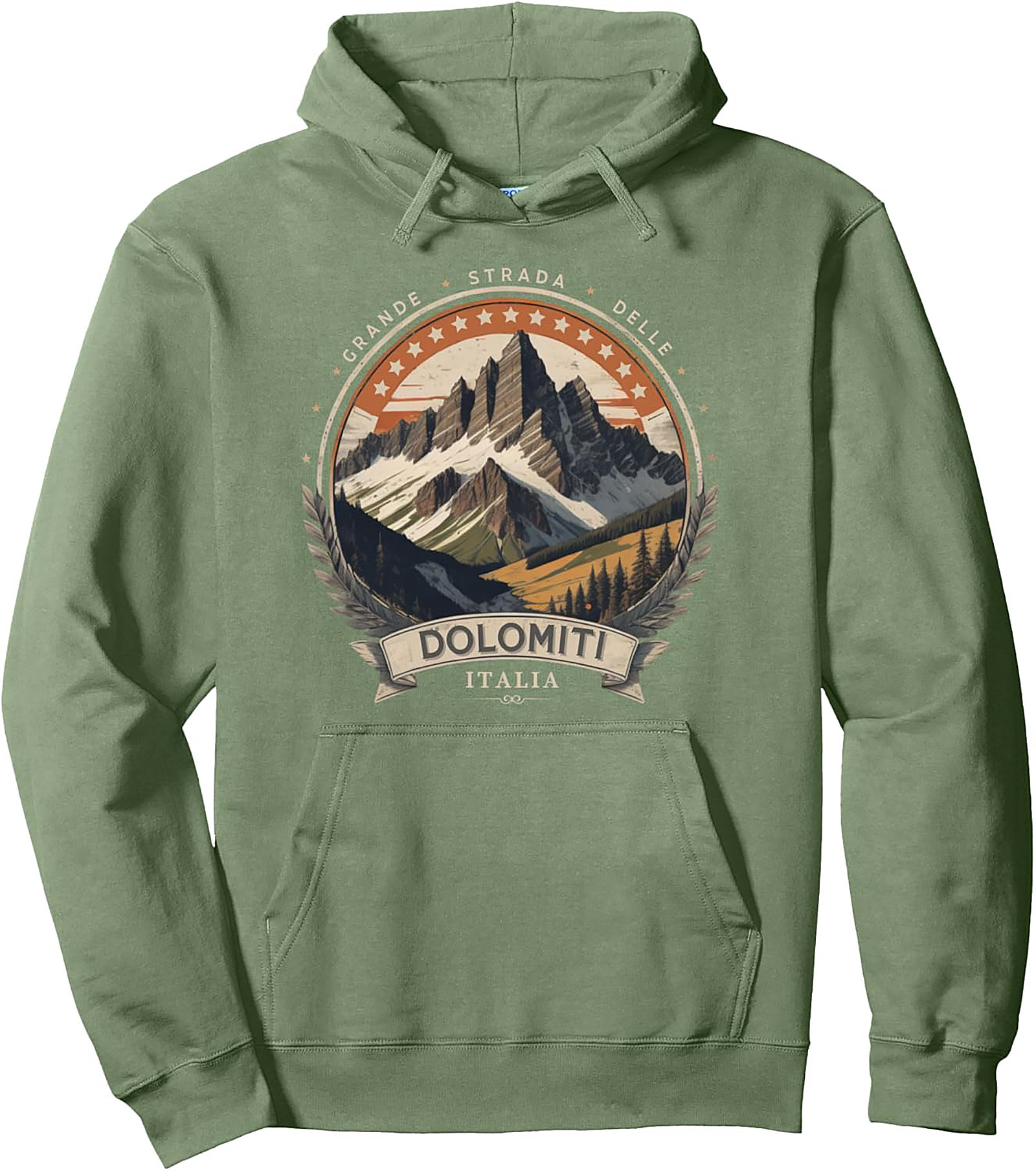  Dolomites Pullover Hoodie Vintage Italian Alps Graphic