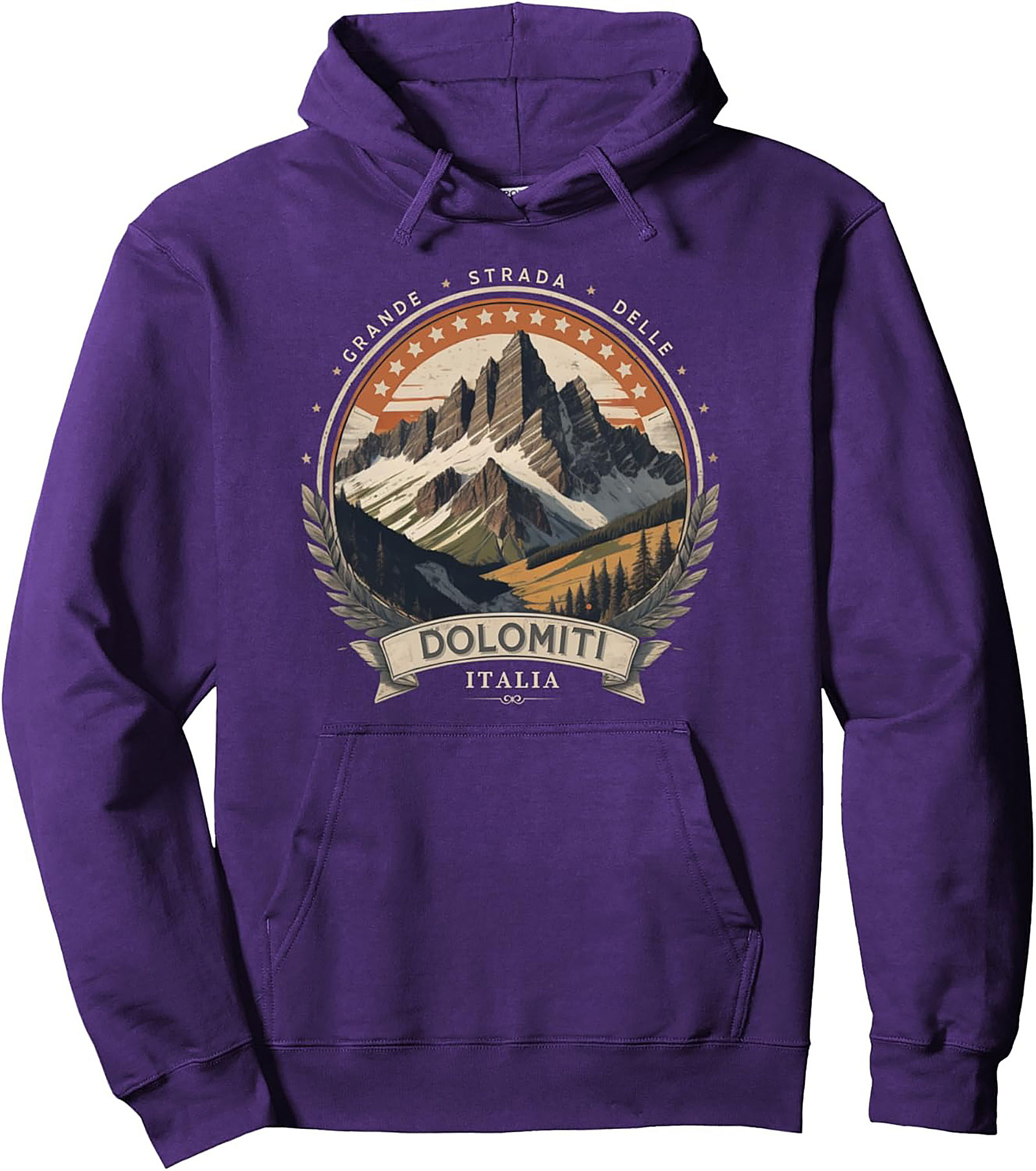  Dolomites Pullover Hoodie Vintage Italian Alps Graphic