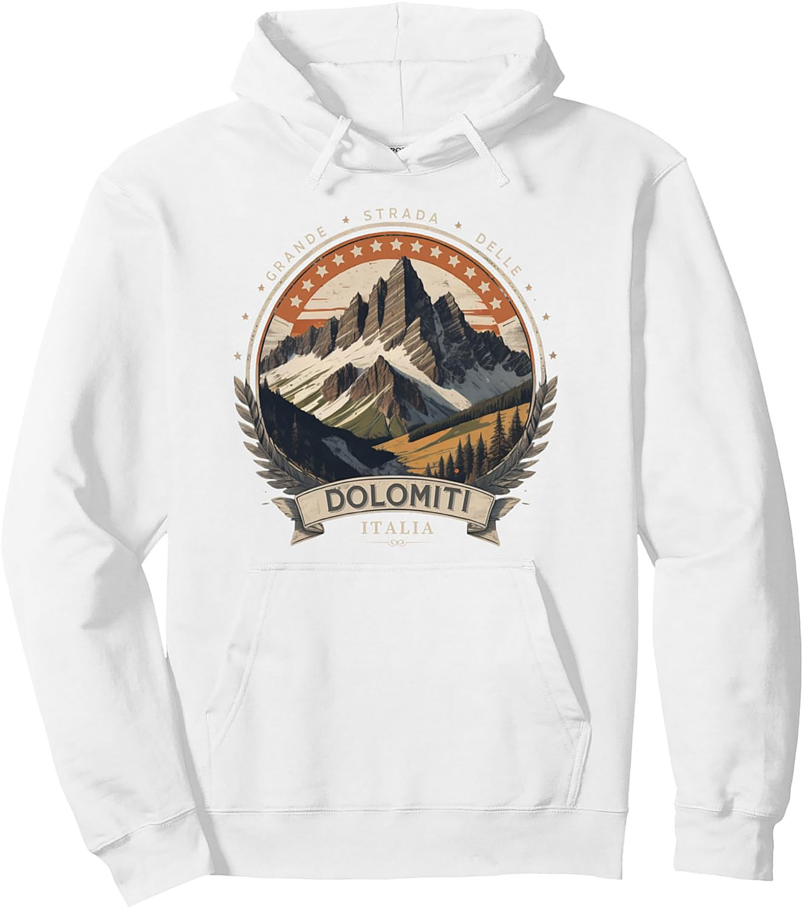  Dolomites Pullover Hoodie Vintage Italian Alps Graphic