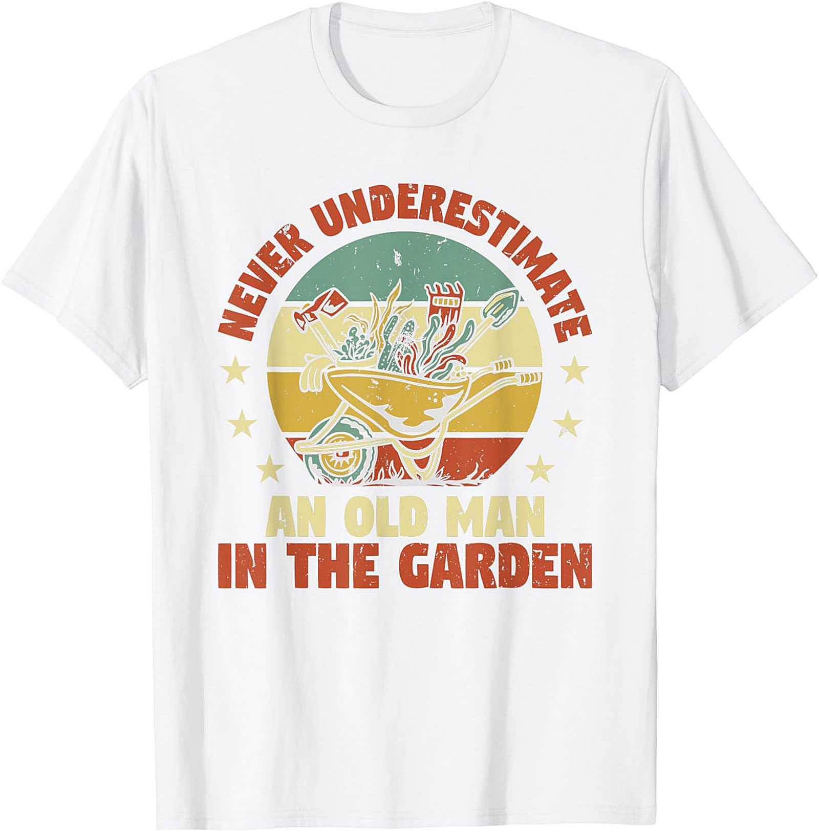 Old Man Gardening T-shirt Funny Vintage Gardener Tee