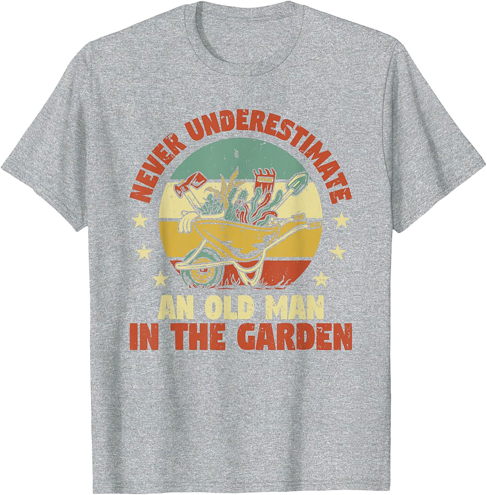Old Man Gardening T-shirt Funny Vintage Gardener Tee