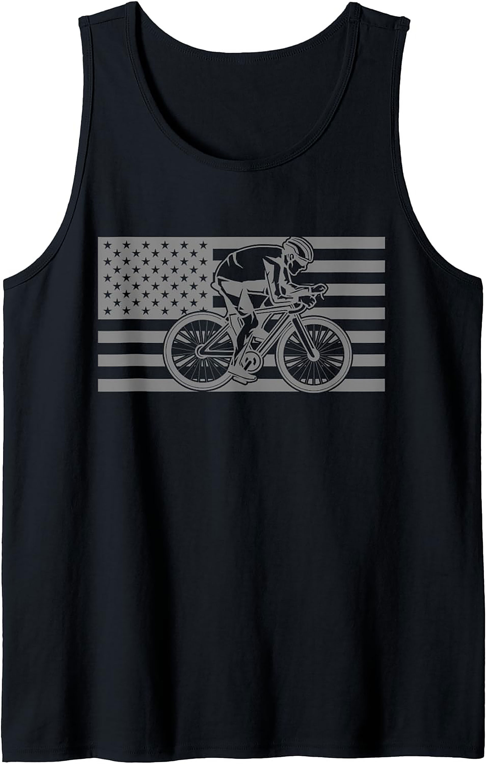 Patriotic Cycling Graphic Tank Top | Unisex Sleeveless Shirt