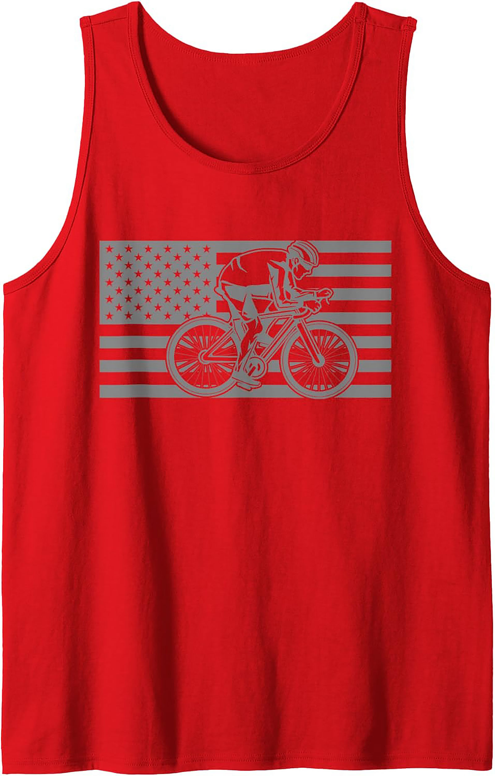 Patriotic Cycling Graphic Tank Top | Unisex Sleeveless Shirt