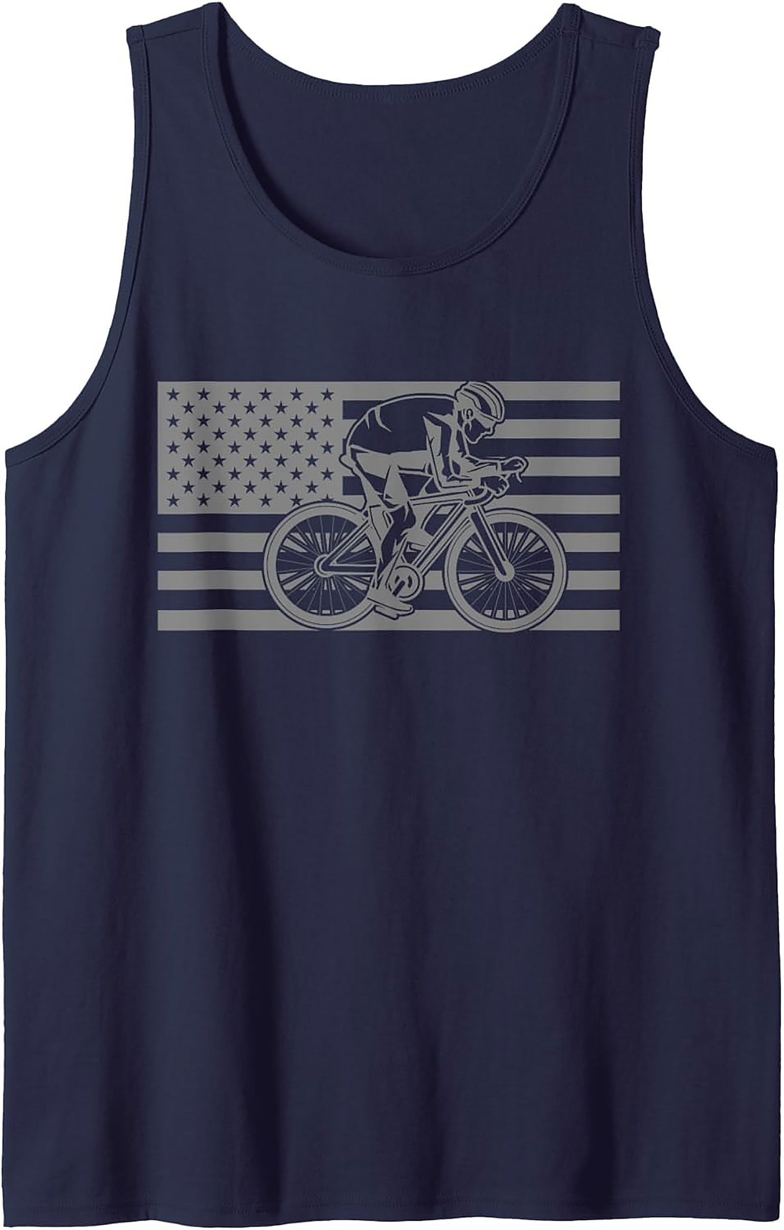 Patriotic Cycling Graphic Tank Top | Unisex Sleeveless Shirt