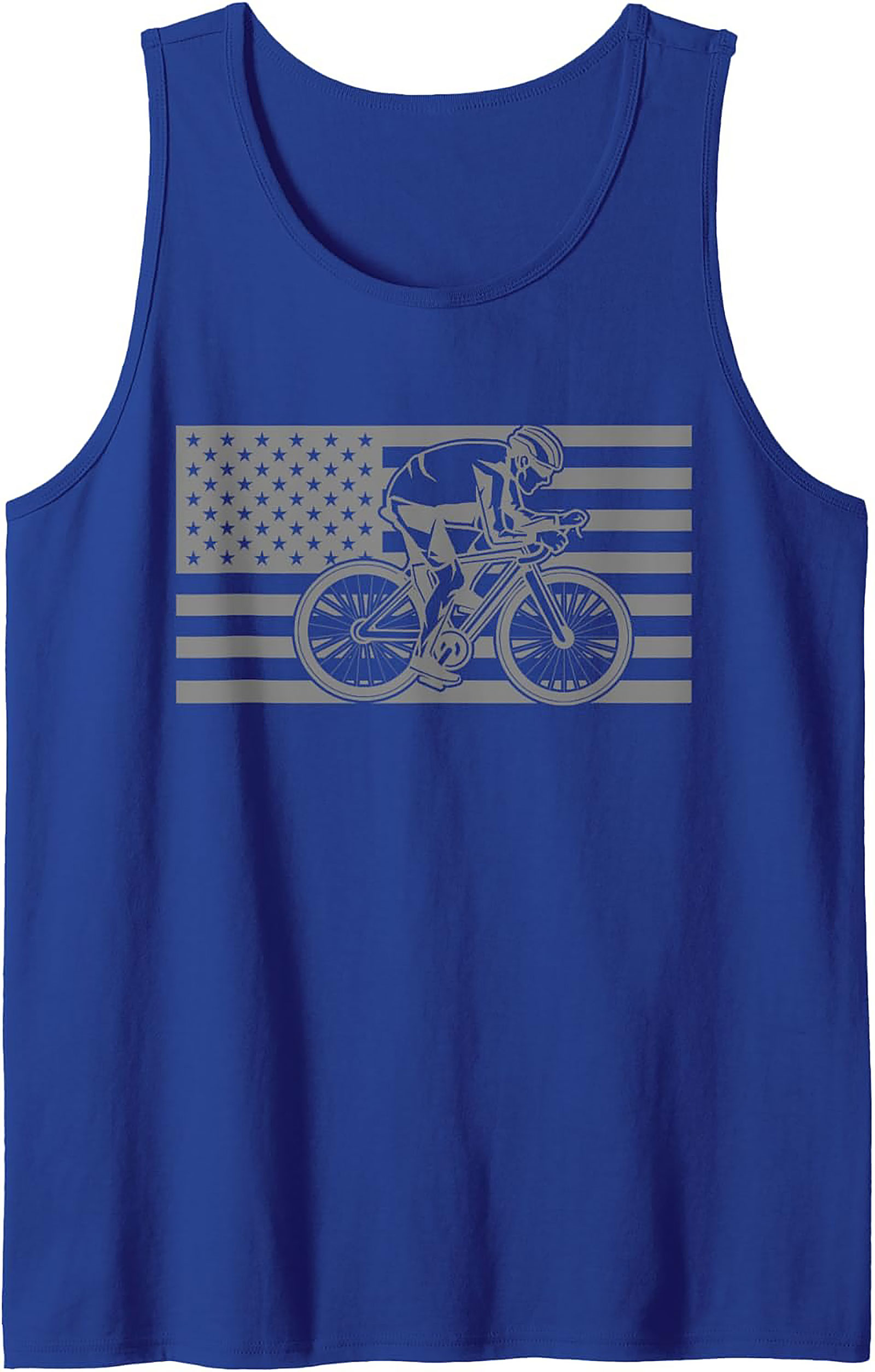 Patriotic Cycling Graphic Tank Top | Unisex Sleeveless Shirt