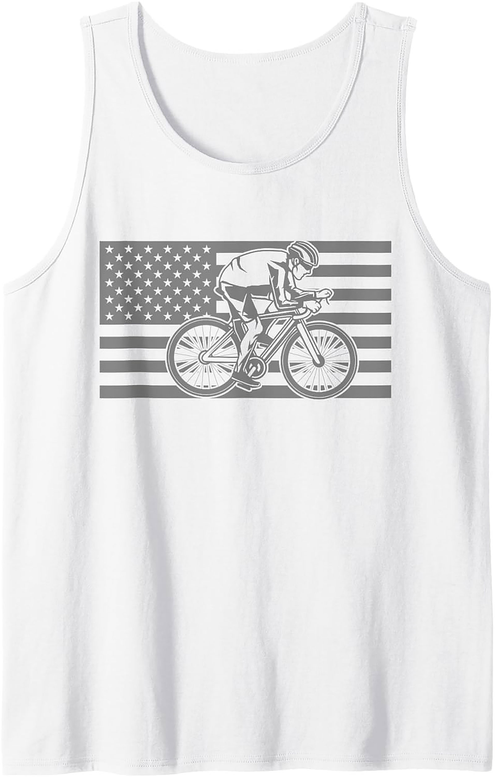 Patriotic Cycling Graphic Tank Top | Unisex Sleeveless Shirt