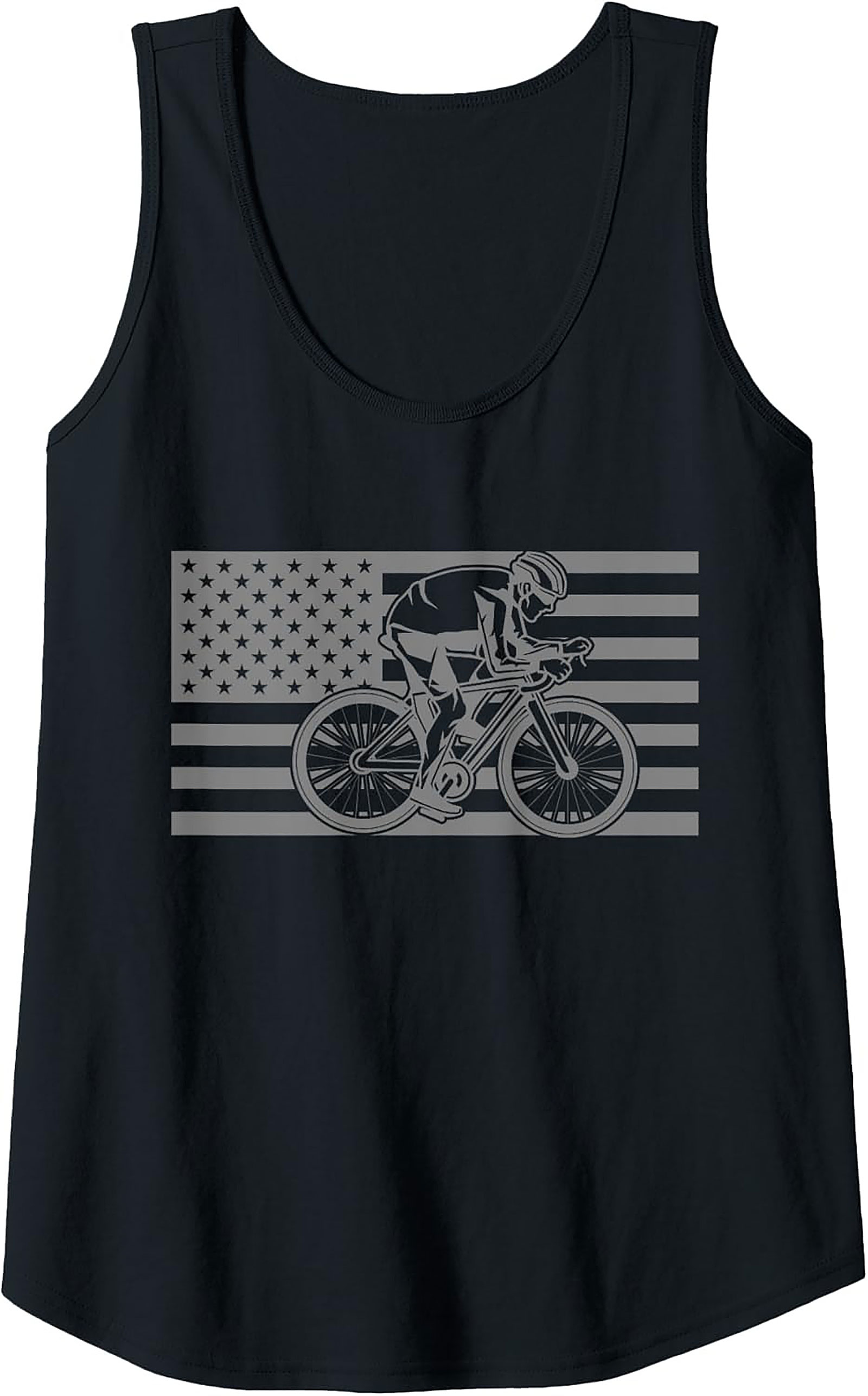 Patriotic Cycling Graphic Tank Top | Unisex Sleeveless Shirt