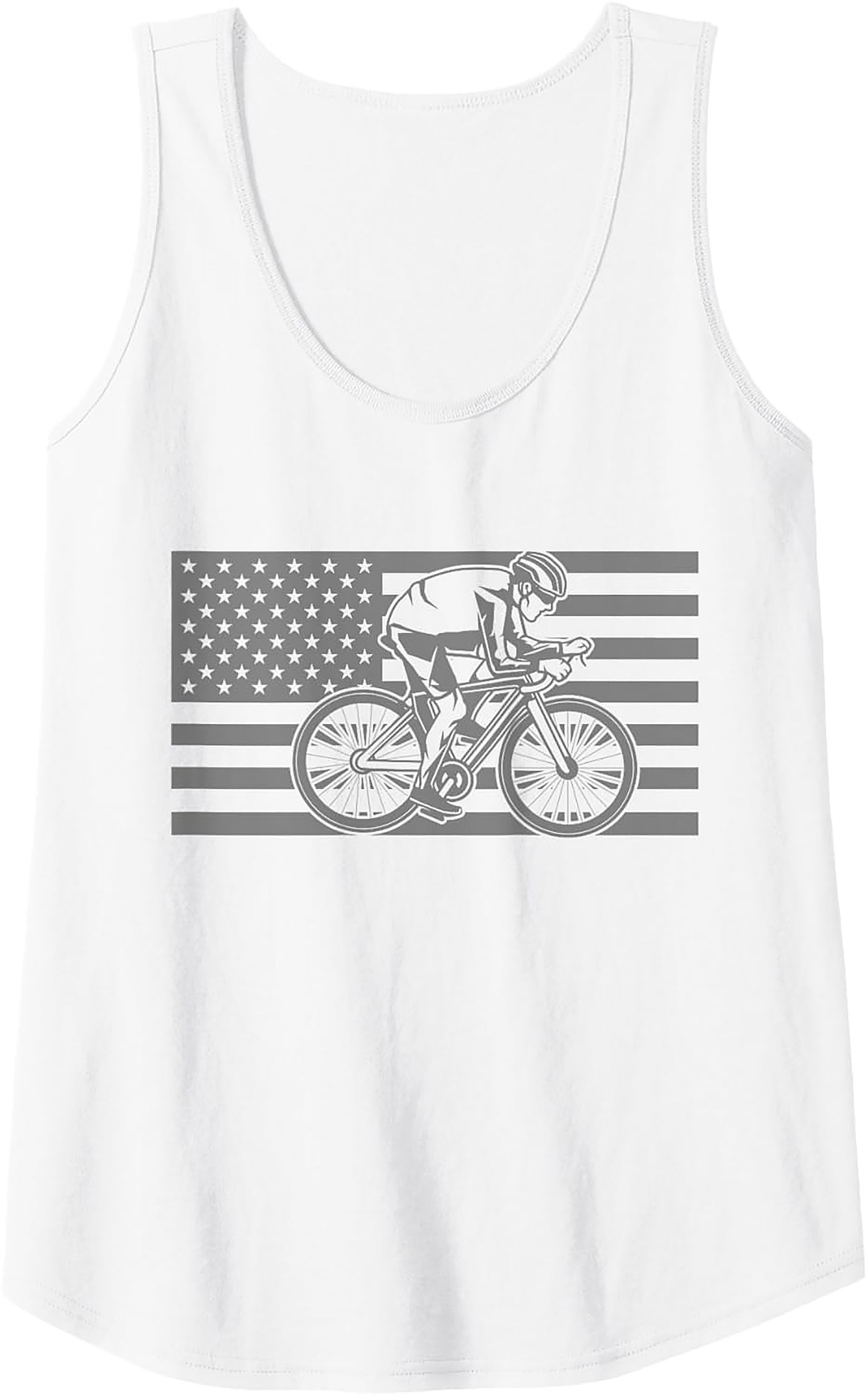 Patriotic Cycling Graphic Tank Top | Unisex Sleeveless Shirt