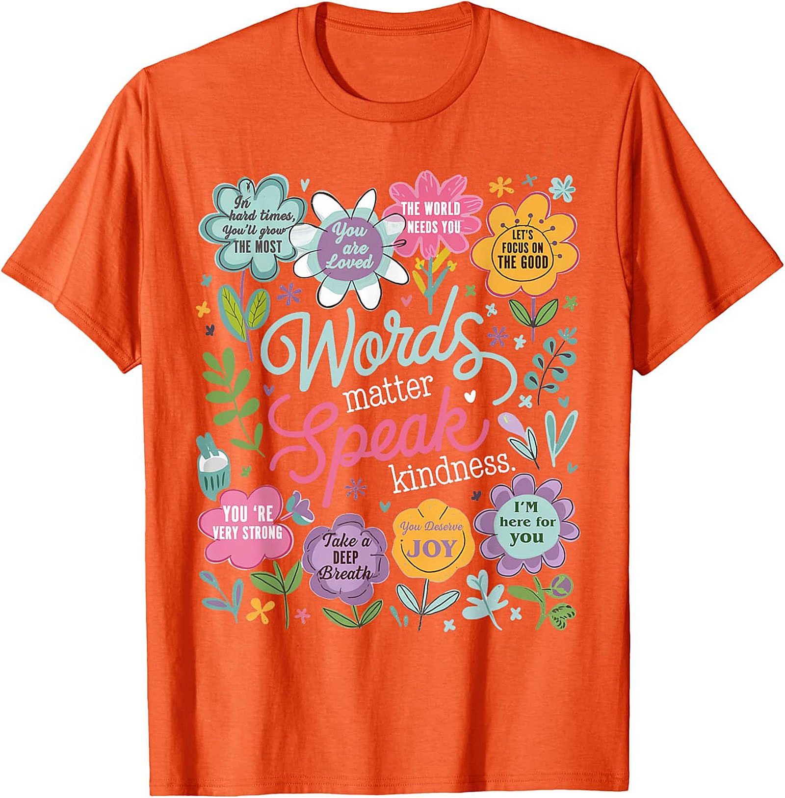 Speak Kindness T-shirt | Uplifting Floral Graphic Tee