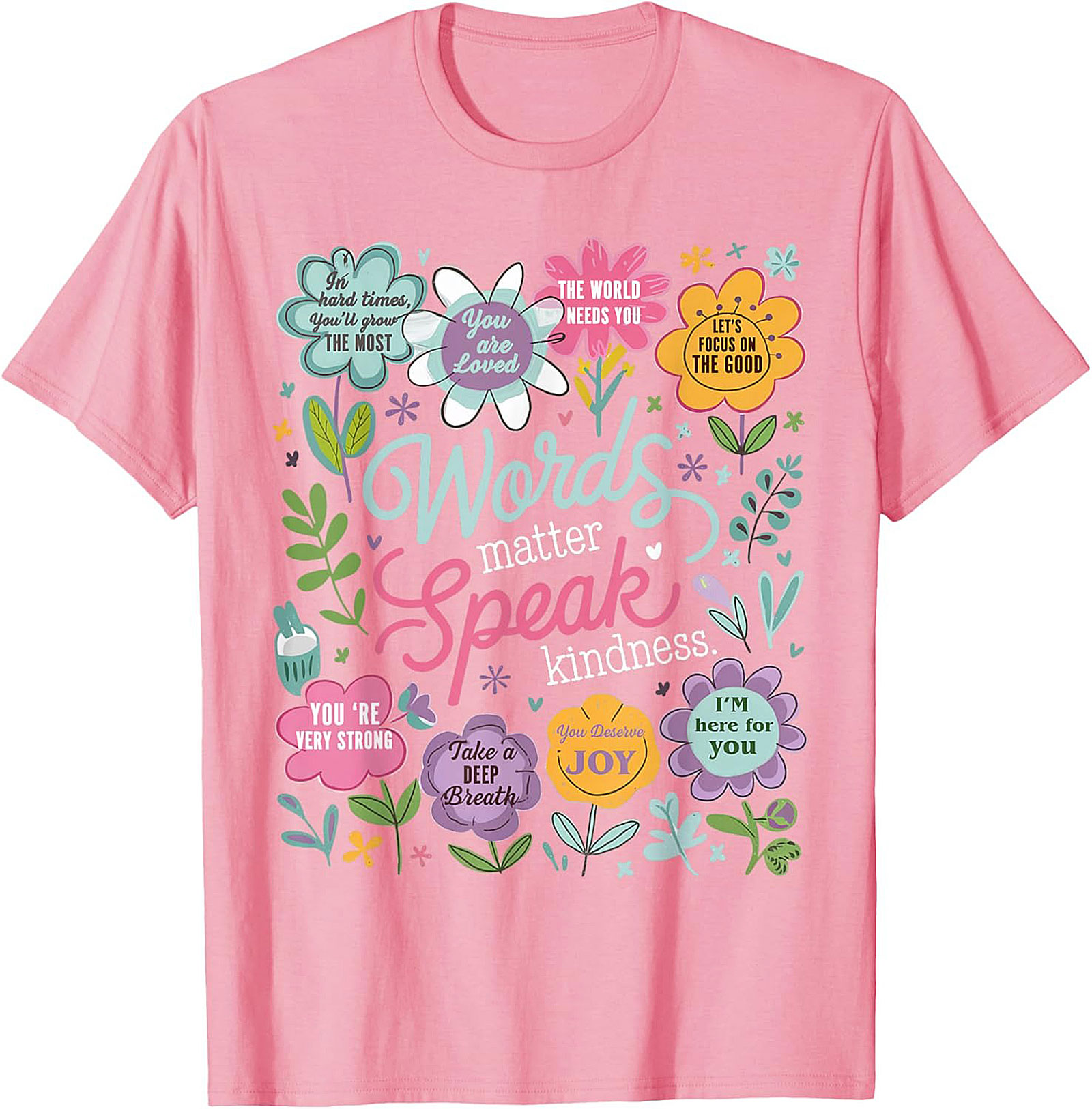 Speak Kindness T-shirt | Uplifting Floral Graphic Tee
