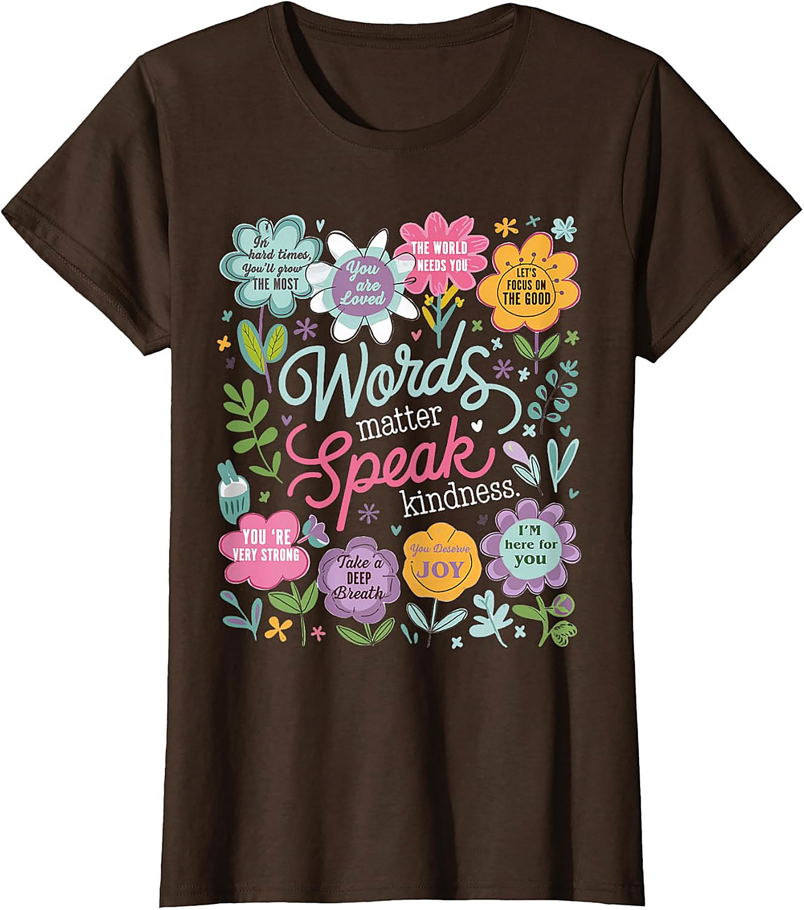 Speak Kindness T-shirt | Uplifting Floral Graphic Tee