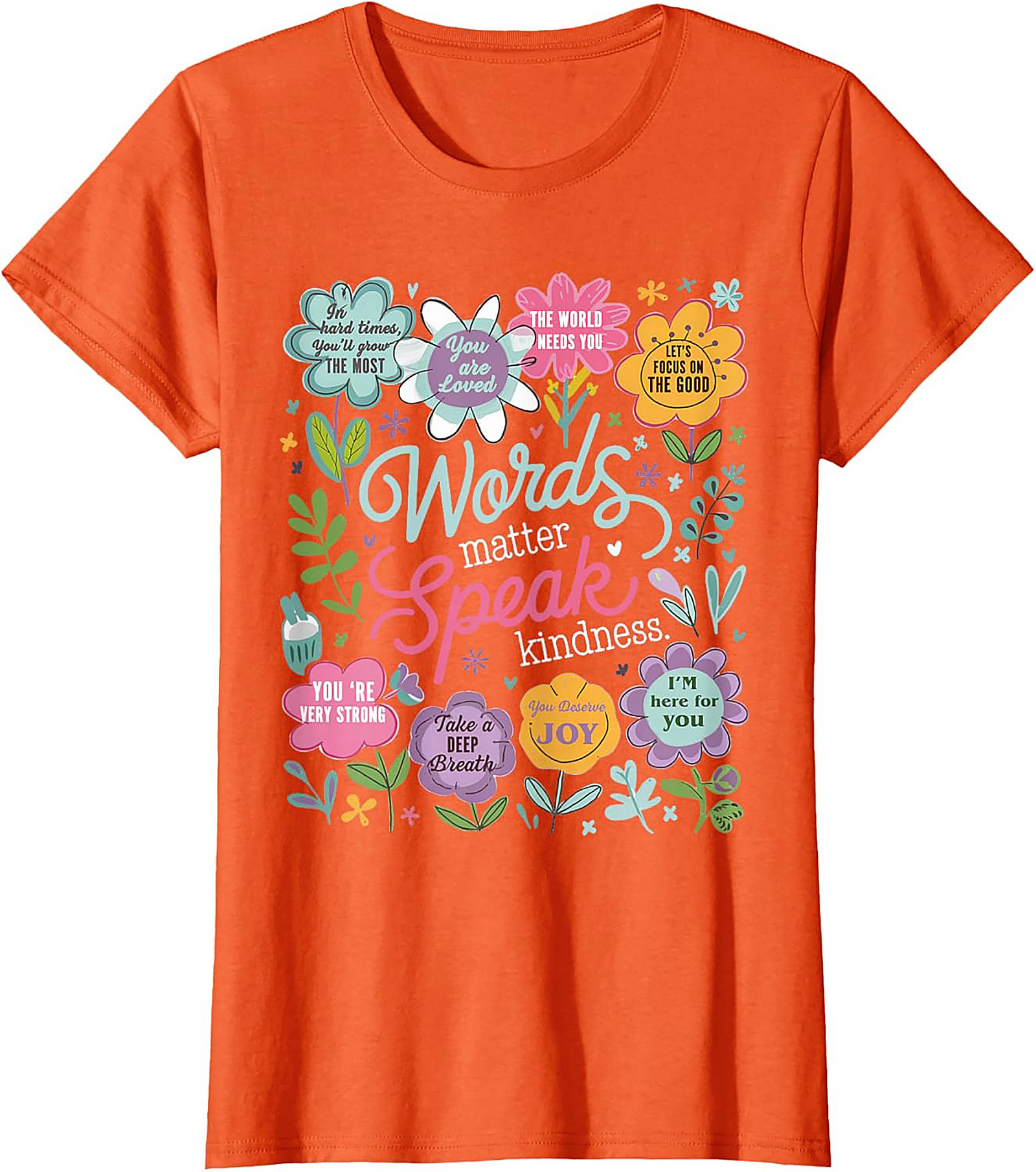 Speak Kindness T-shirt | Uplifting Floral Graphic Tee
