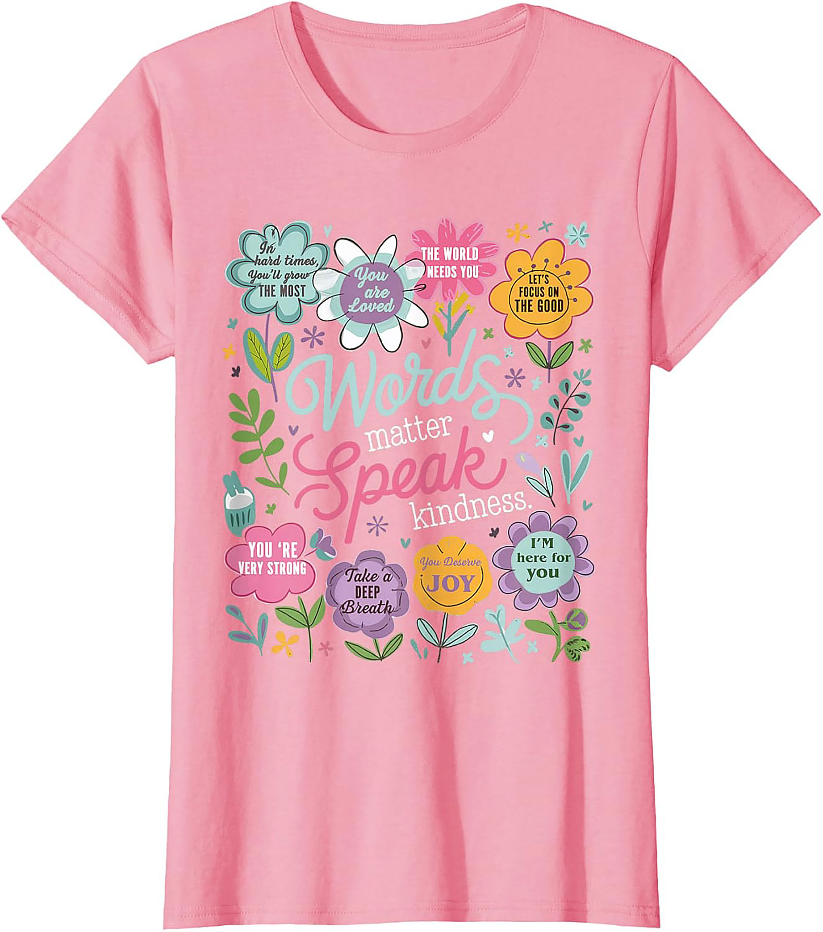 Speak Kindness T-shirt | Uplifting Floral Graphic Tee