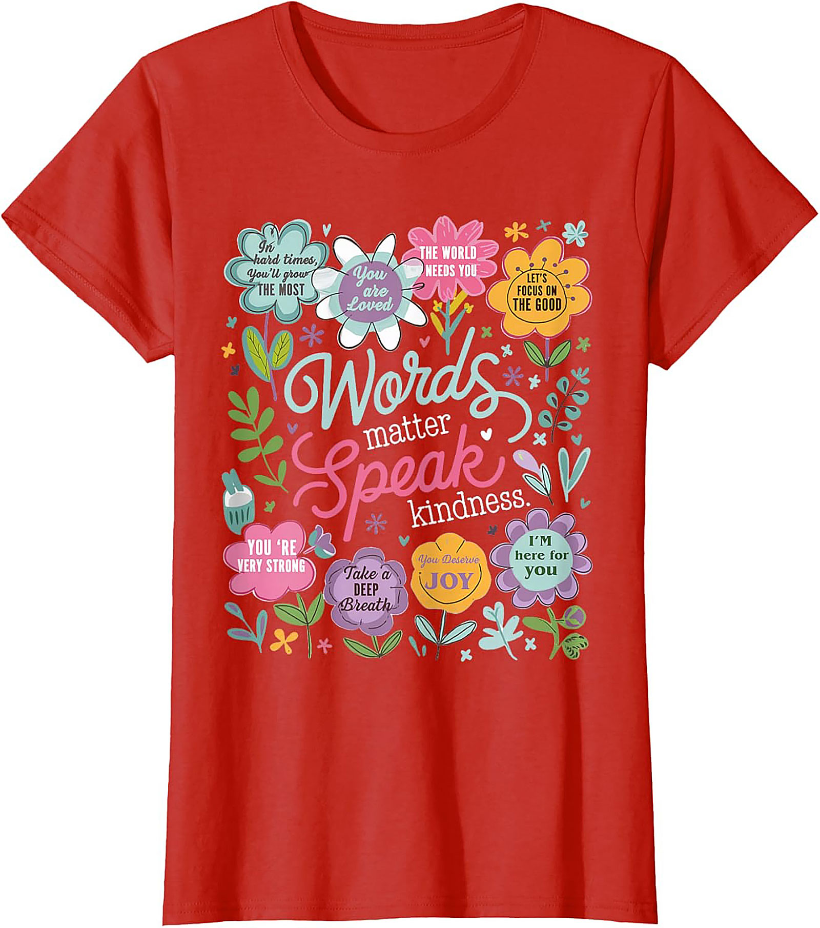 Speak Kindness T-shirt | Uplifting Floral Graphic Tee