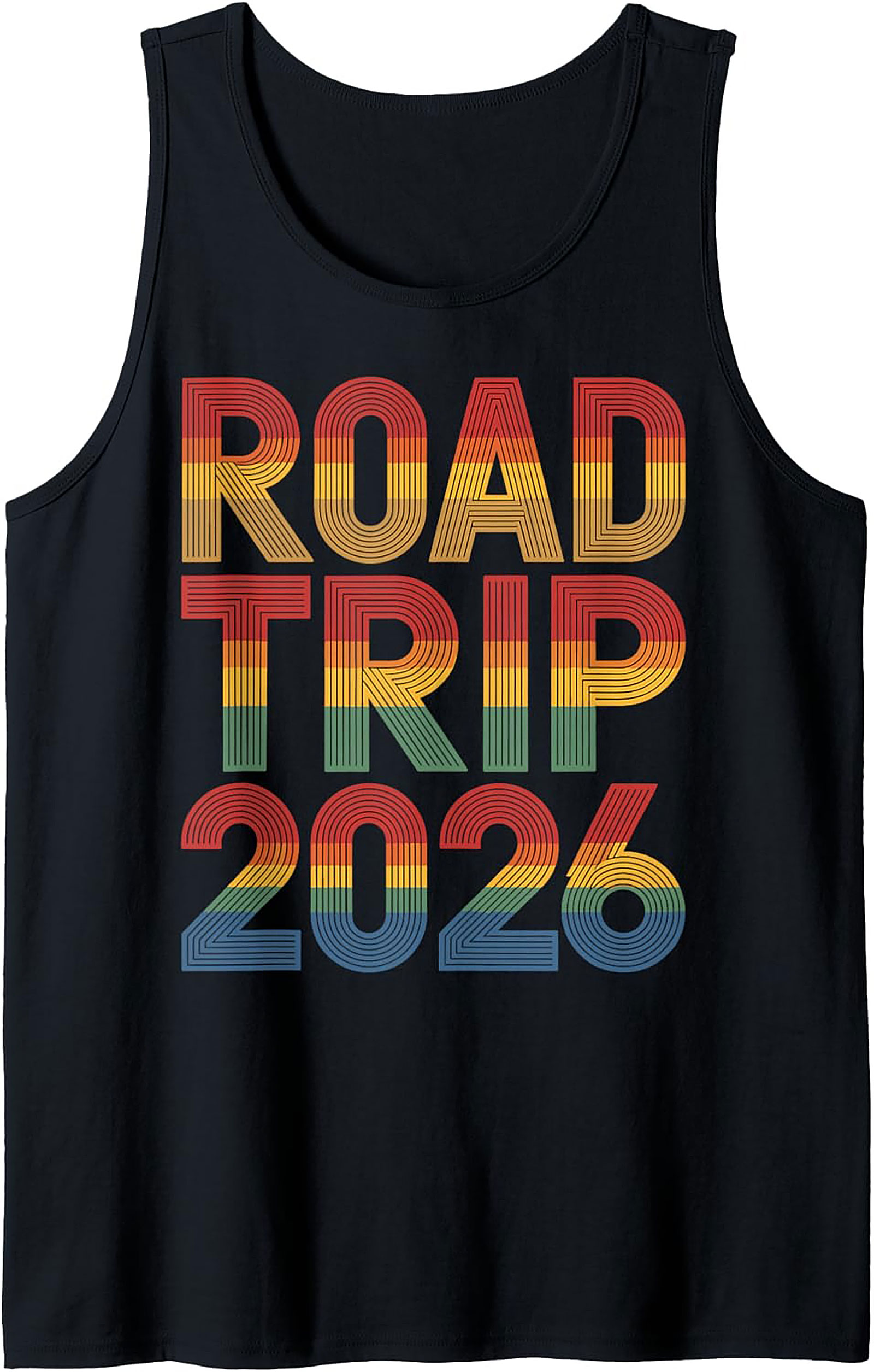Road Trip 2026 Graphic Tank Top Vintage Sleeveless Shirt