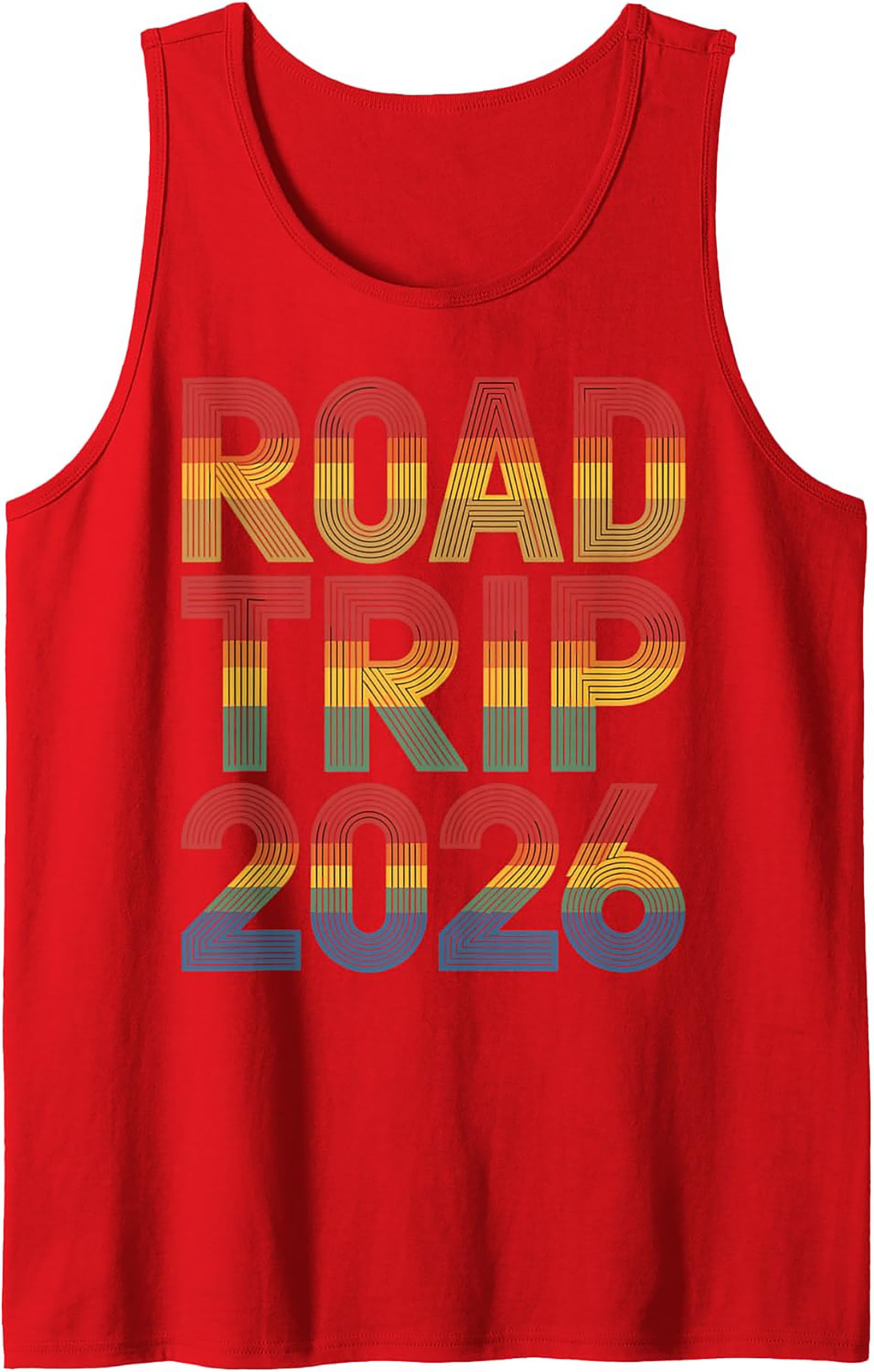 Road Trip 2026 Graphic Tank Top Vintage Sleeveless Shirt