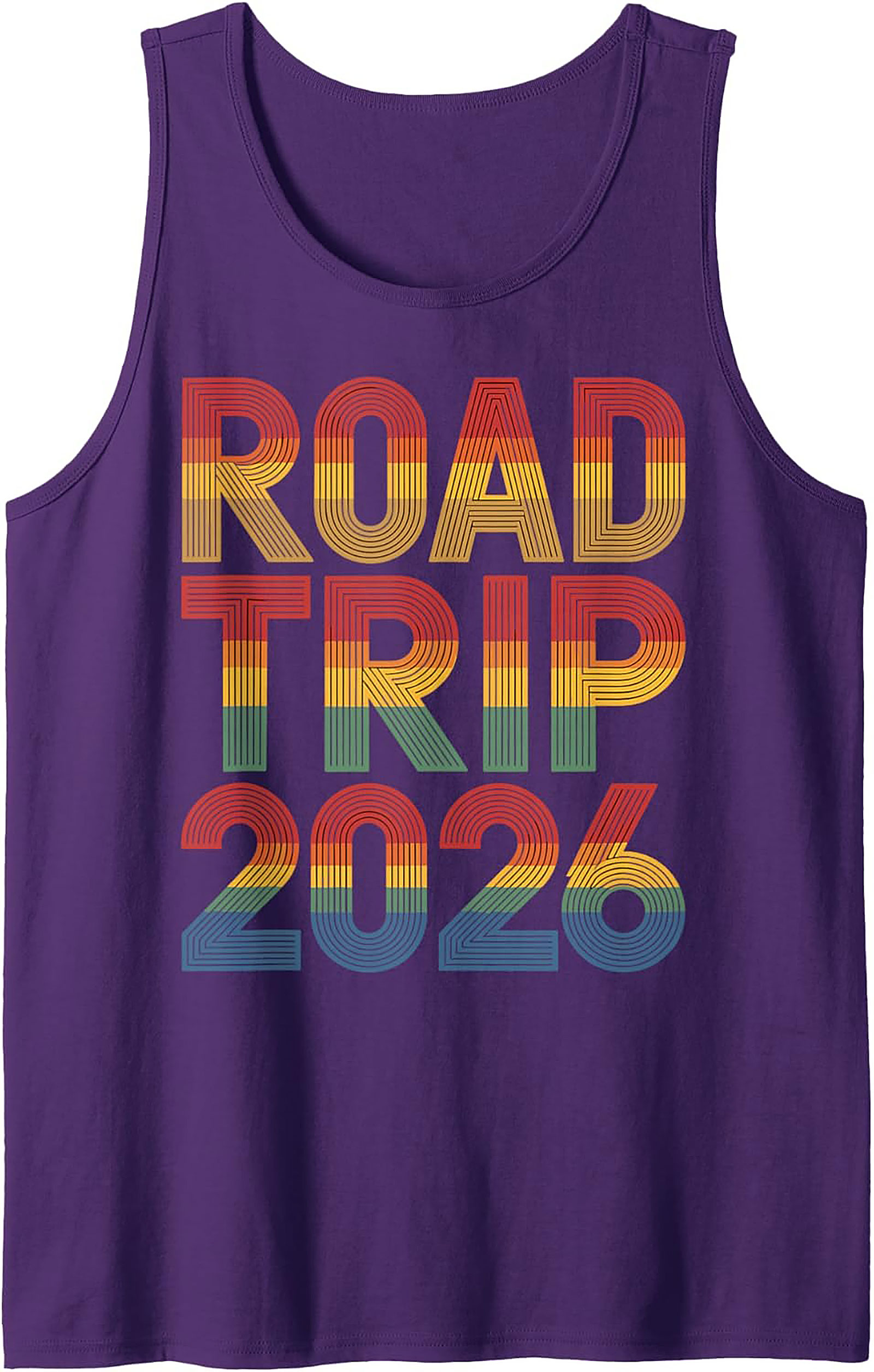 Road Trip 2026 Graphic Tank Top Vintage Sleeveless Shirt