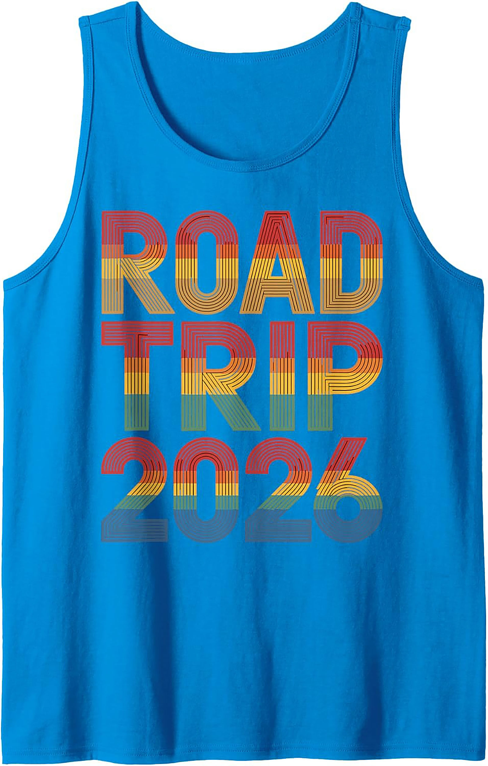 Road Trip 2026 Graphic Tank Top Vintage Sleeveless Shirt