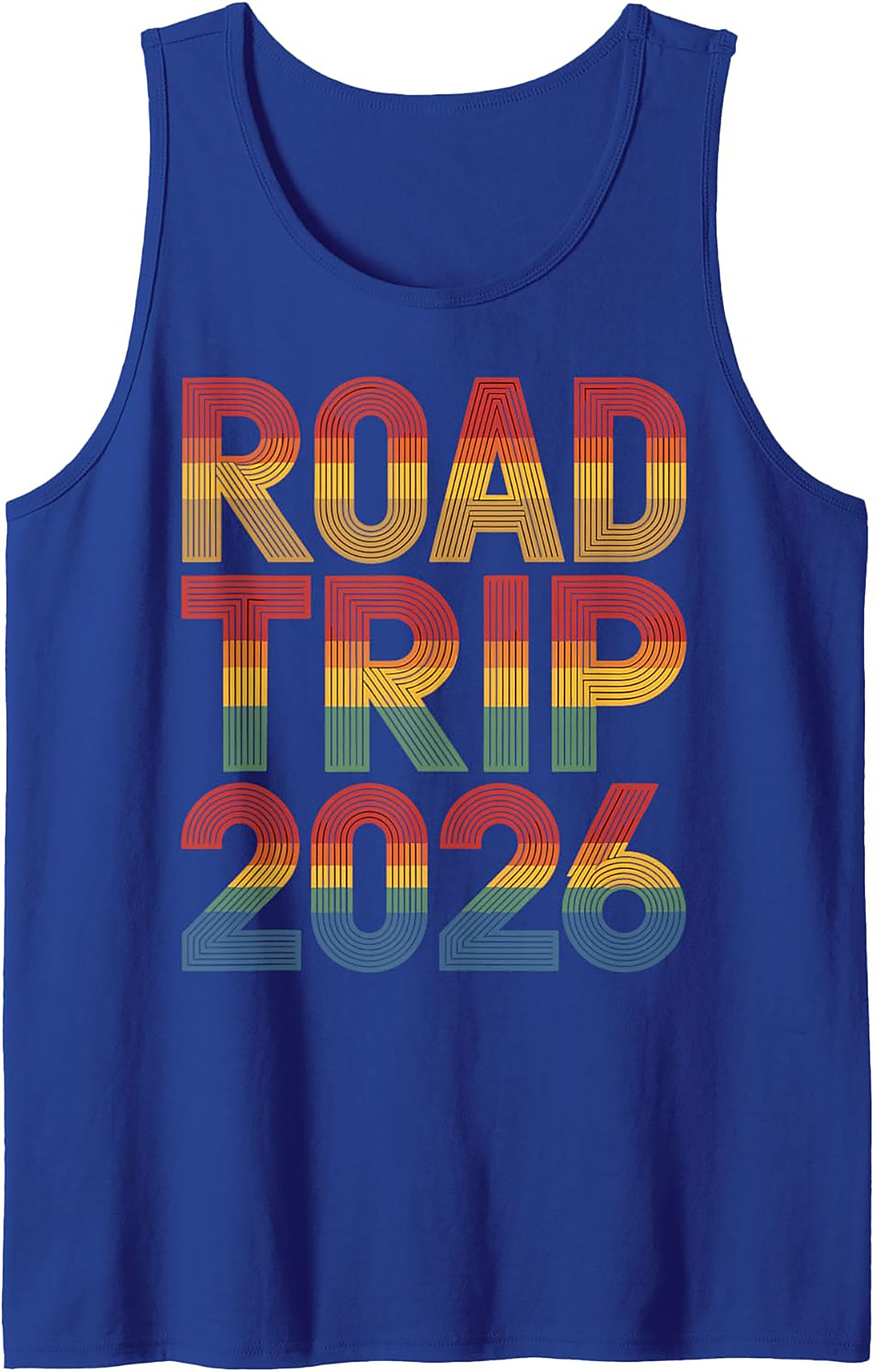Road Trip 2026 Graphic Tank Top Vintage Sleeveless Shirt