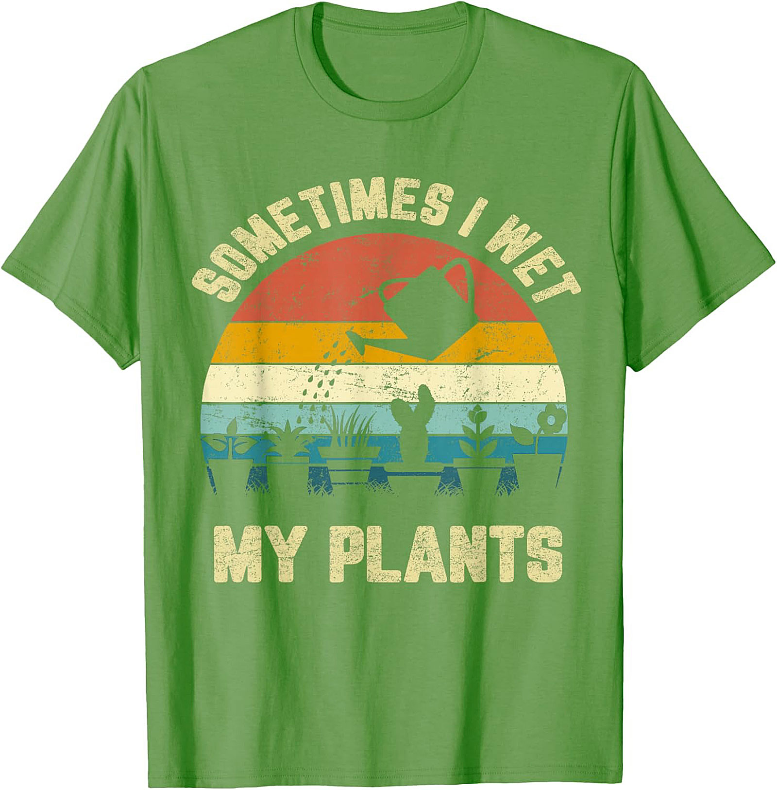 Funny Gardening T-shirt | Sometimes Wet My Plants Retro Tee