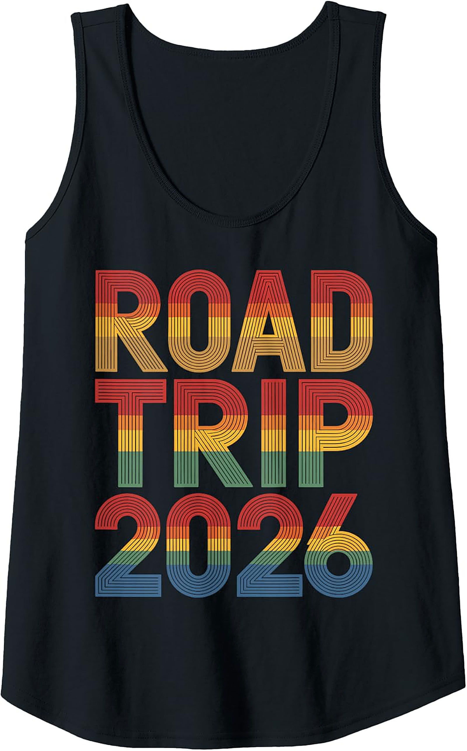 Road Trip 2026 Graphic Tank Top Vintage Sleeveless Shirt