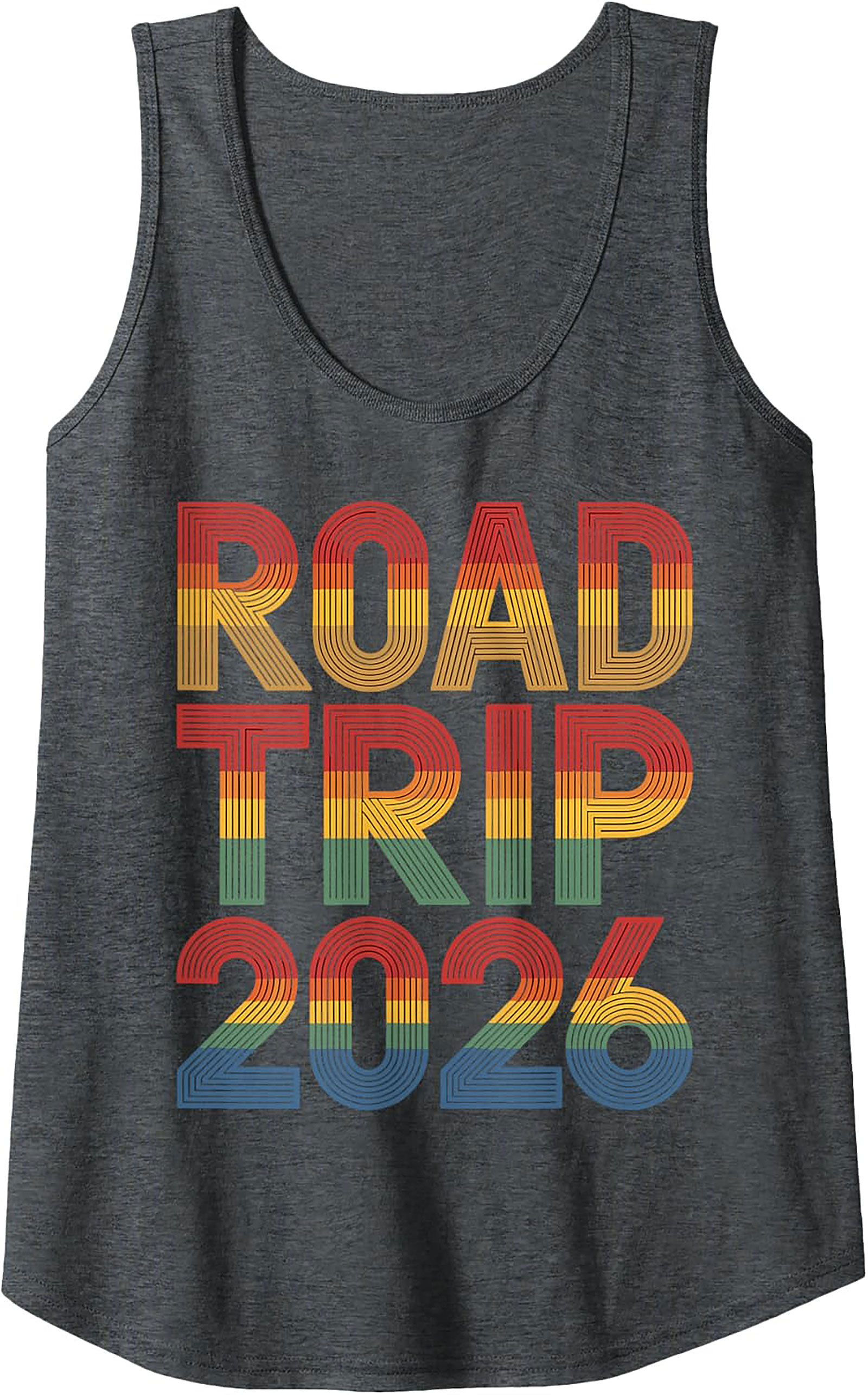Road Trip 2026 Graphic Tank Top Vintage Sleeveless Shirt