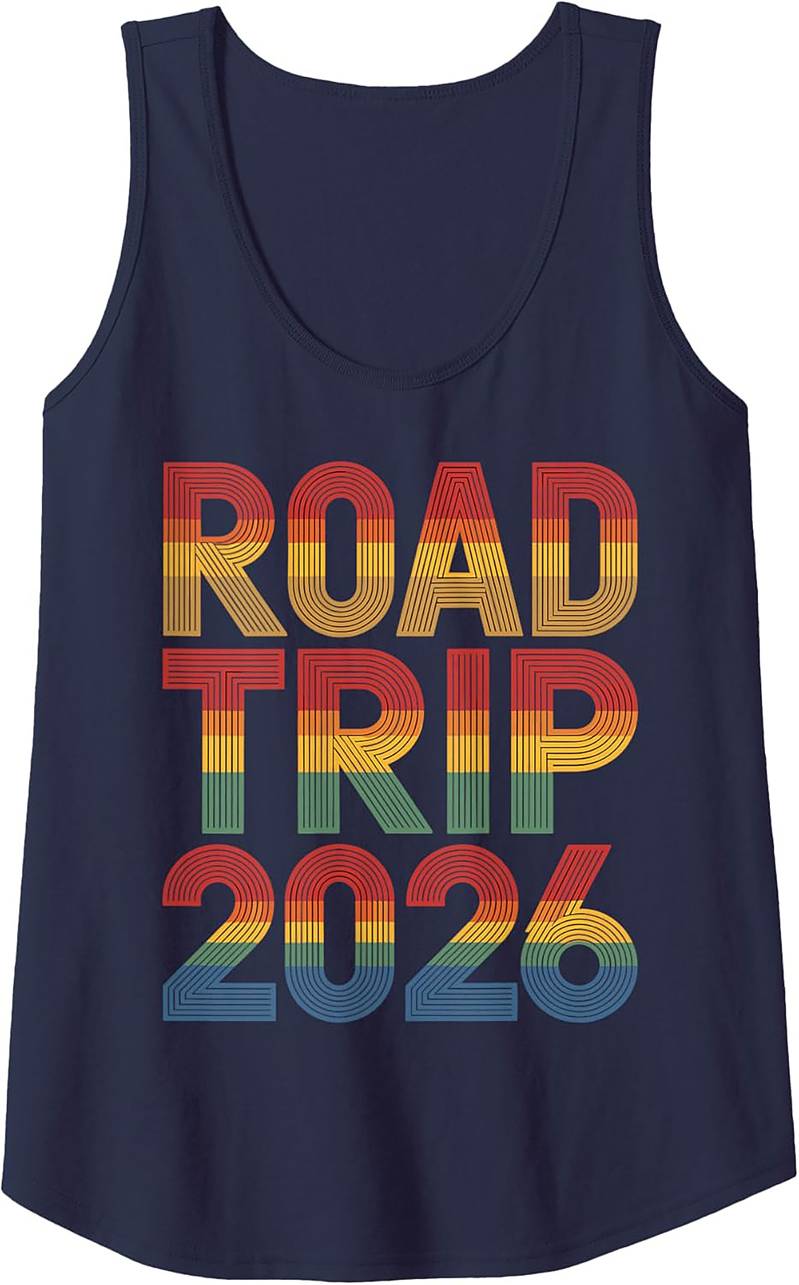 Road Trip 2026 Graphic Tank Top Vintage Sleeveless Shirt