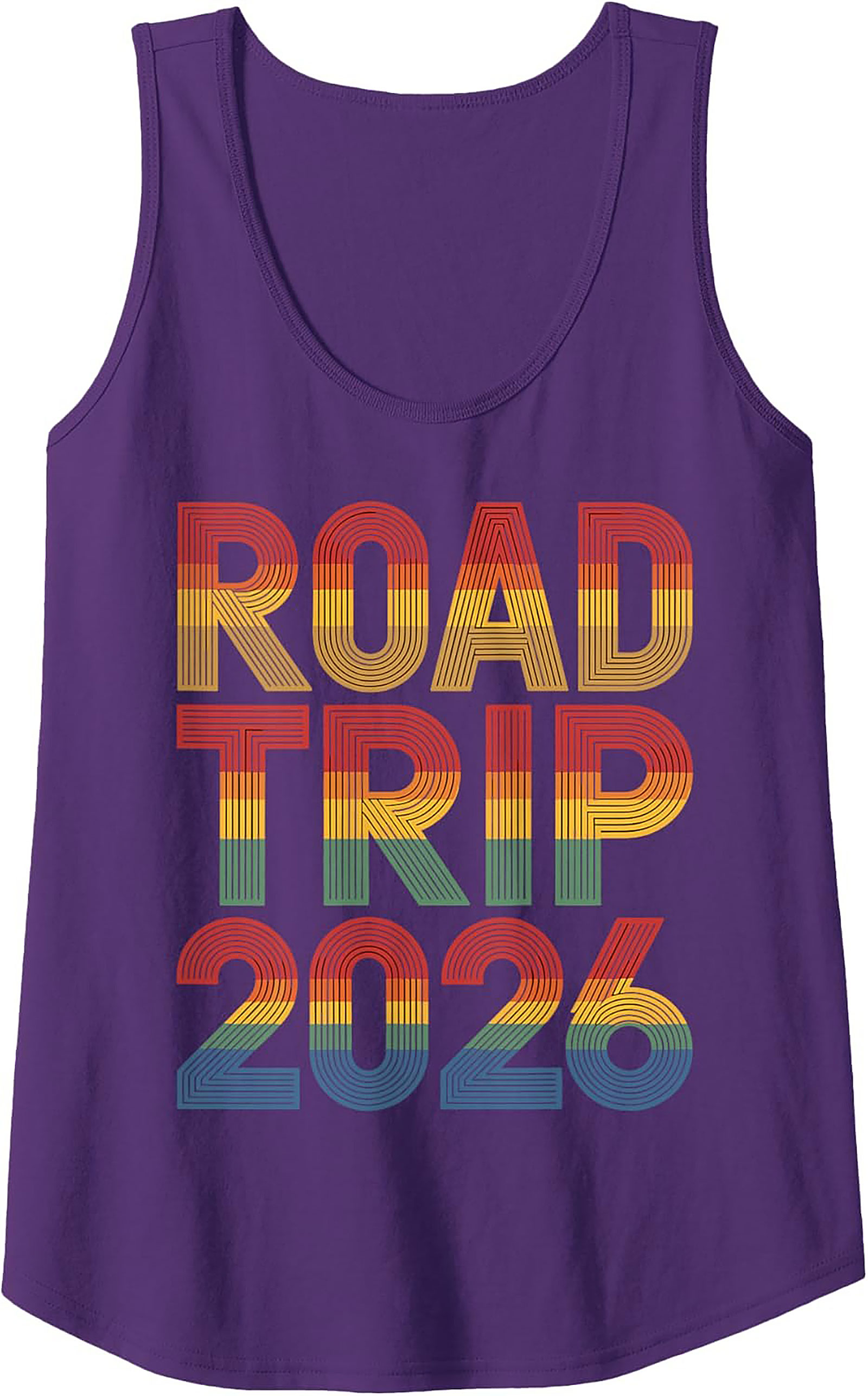 Road Trip 2026 Graphic Tank Top Vintage Sleeveless Shirt