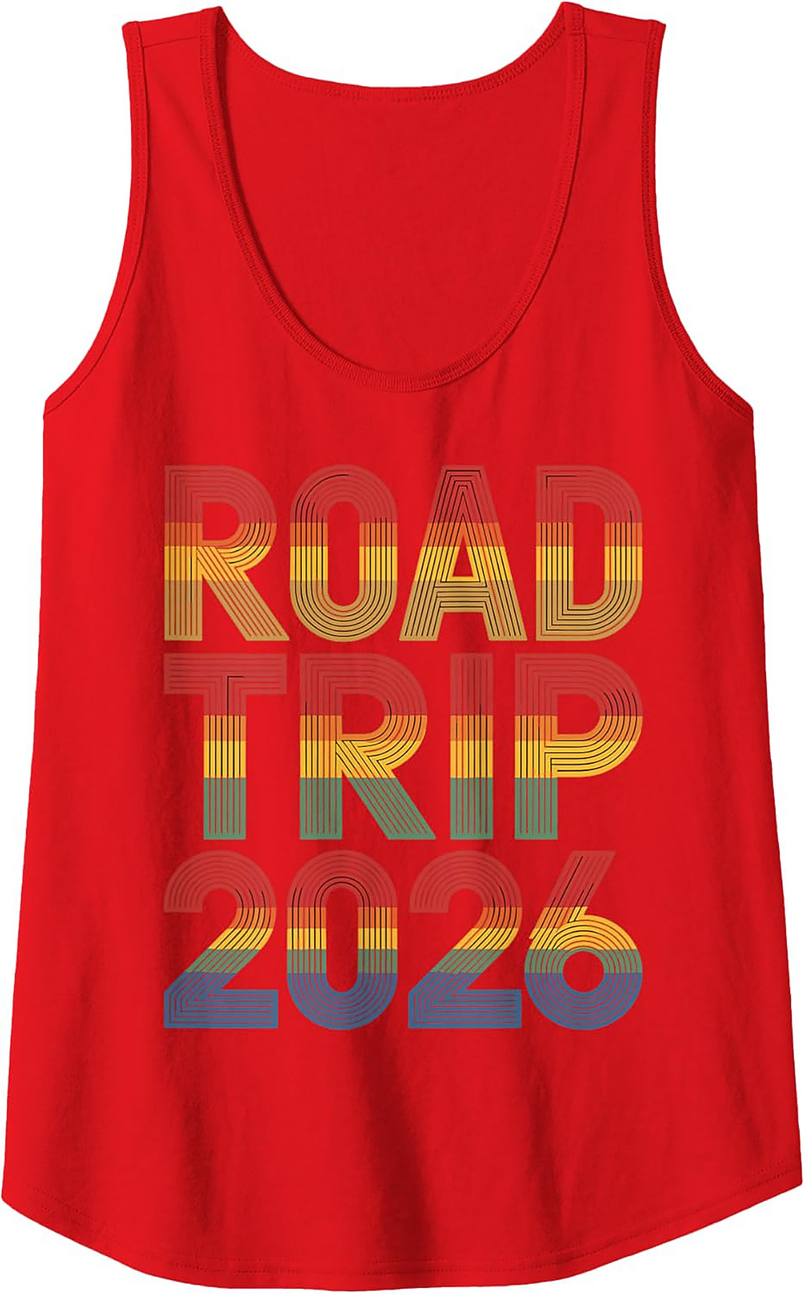 Road Trip 2026 Graphic Tank Top Vintage Sleeveless Shirt
