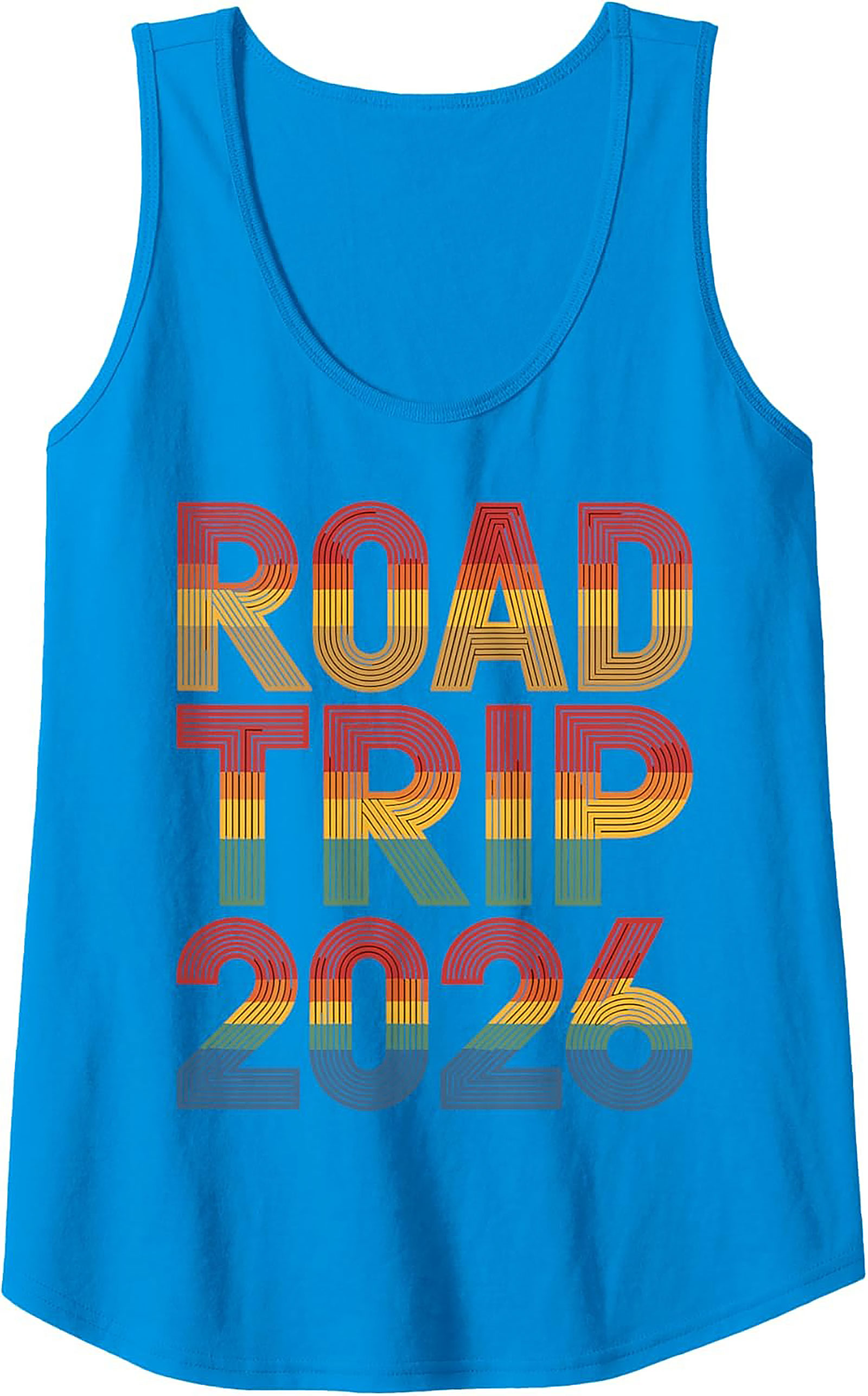 Road Trip 2026 Graphic Tank Top Vintage Sleeveless Shirt