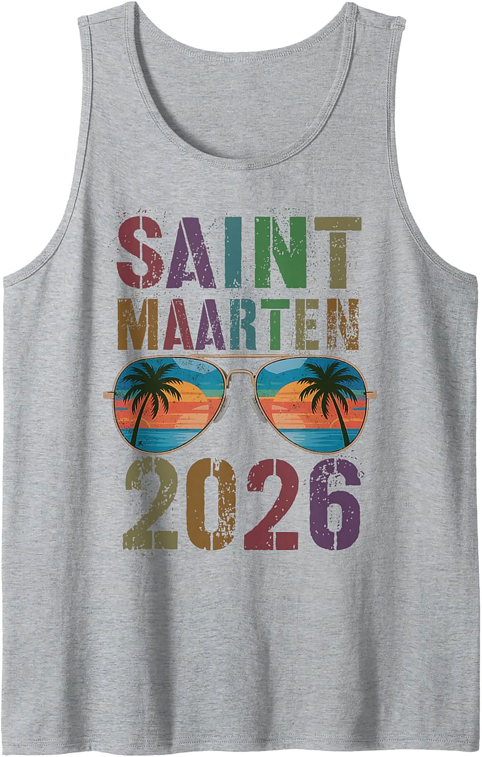 Saint Maarten 2026 Graphic Tank Top Tropical Summer Wear